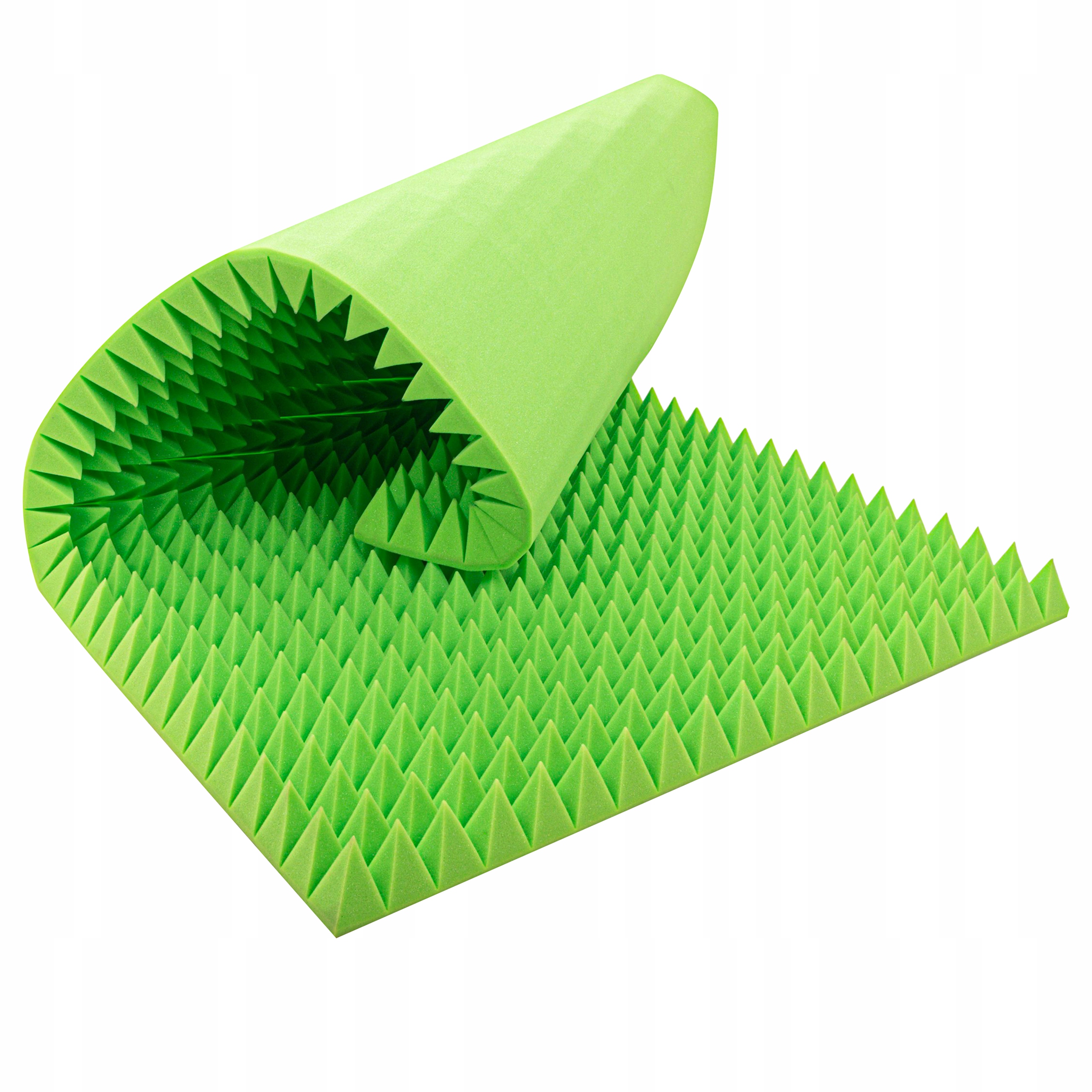 Ztlumovací pěna světle zelená pyramidová účinně eliminuje dozvuk