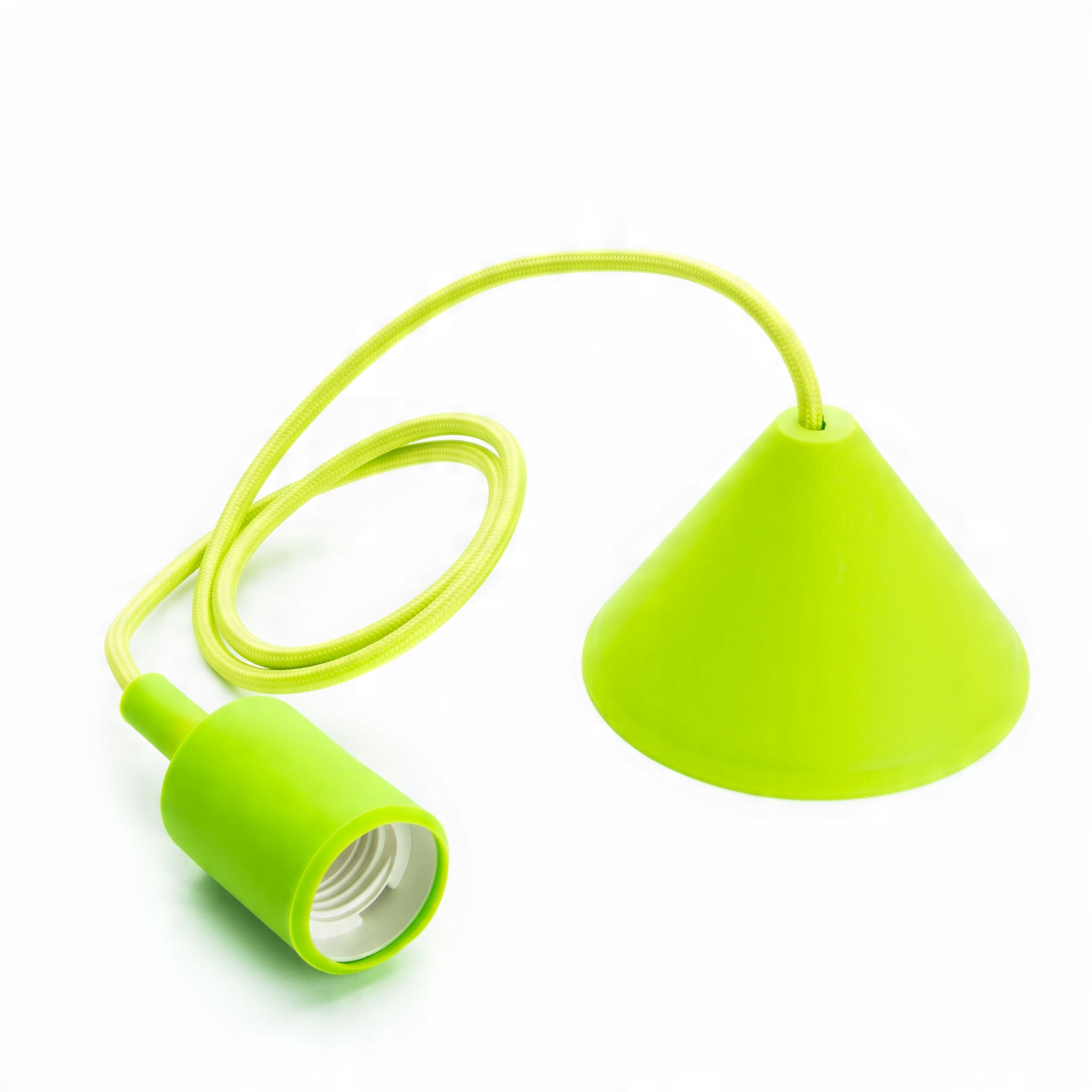 

Lampa wisząca oprawa E27 zwis zielony silikon loft