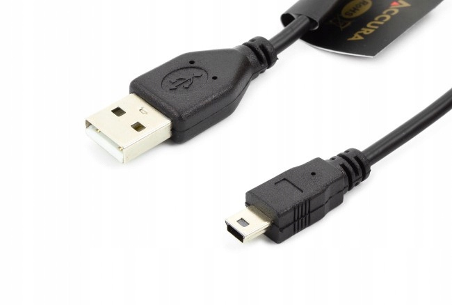 Kabel przewód Accura mini USB 1.8 m czarny