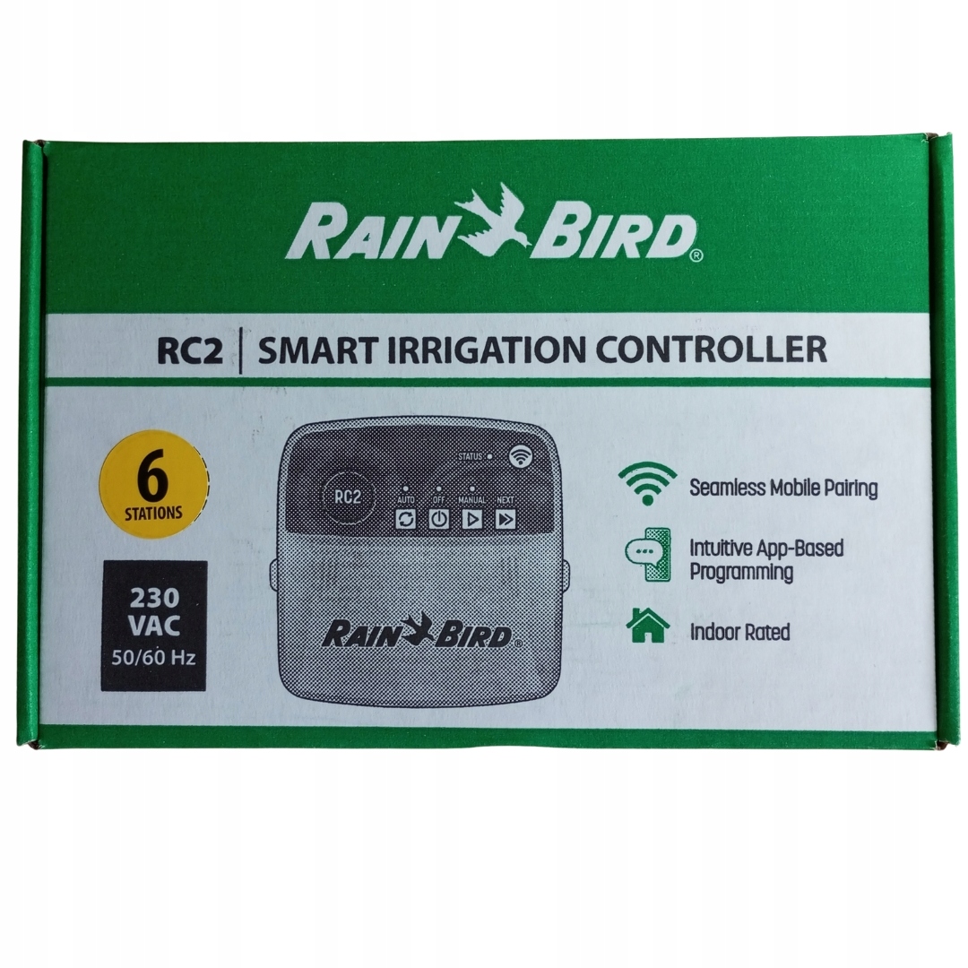 Regulátor zavlažovania Rain Bird Rc 2 na 6 sekúnd, vnútorný s Wi-Fi