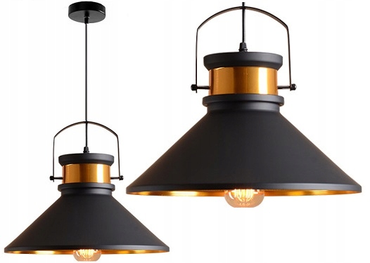 

Lampa Wisząca Metal Loft Asti B Edison Gold Retro