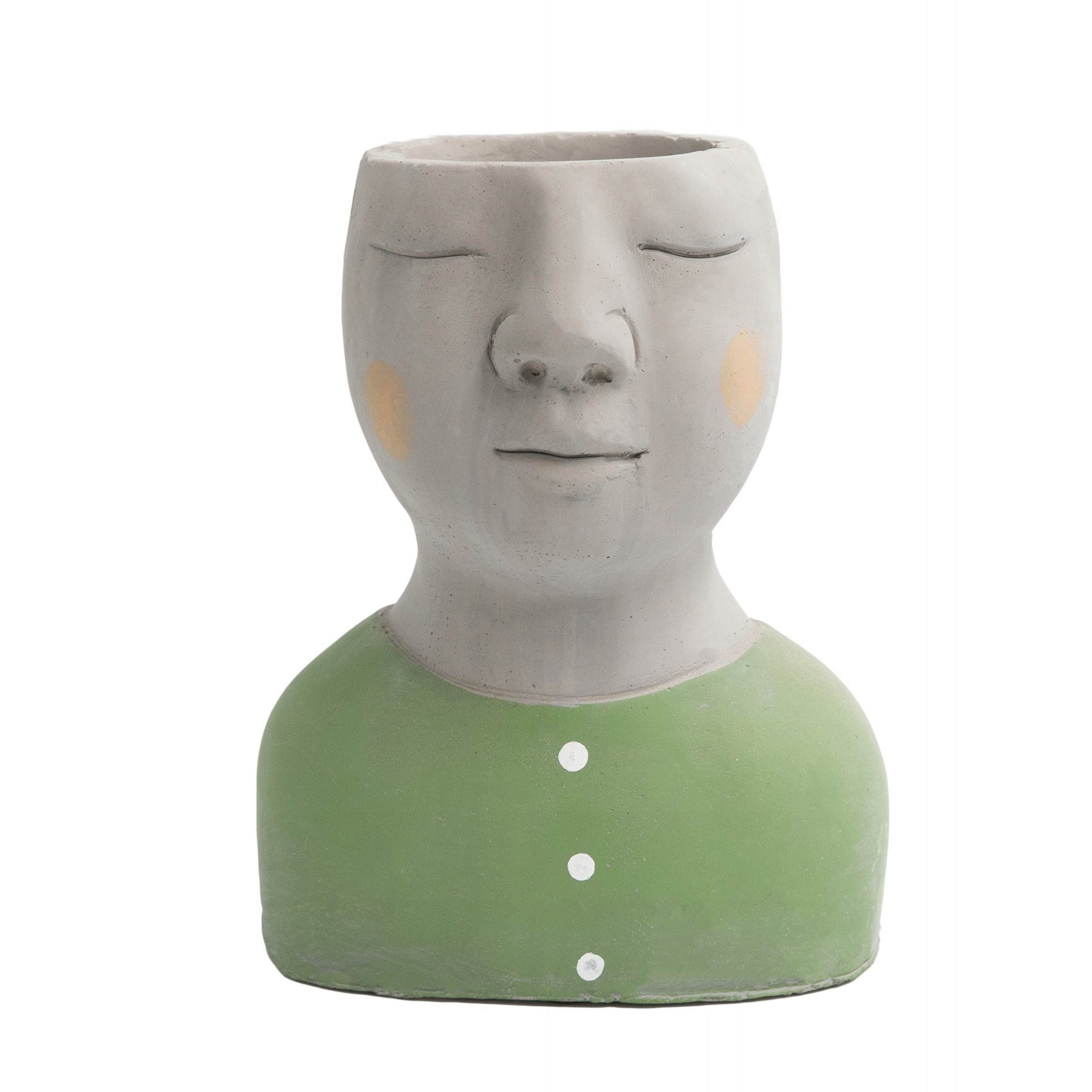 

Osłonka Głowa Ø9cm Sleepyhead green doniczka Twarz