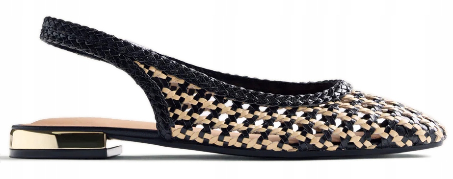 Baleríny Bez Paty Dámské Kožené Baleríny Černé Ažurové Gioseppo 39