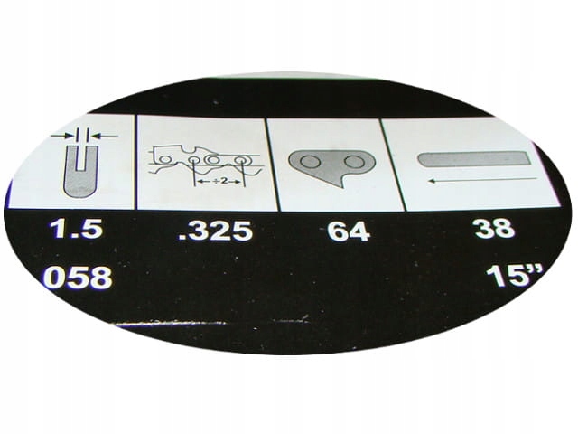 PROWADNICA + 2 SZT ŁAŃCUCH 45 CM 1,5 MM 64 OGNIWA Marka Mastiff