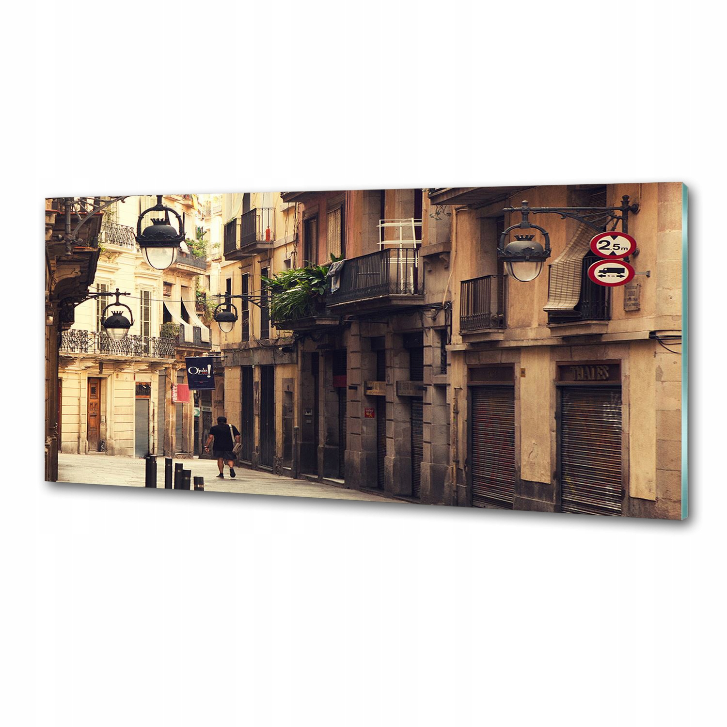 Panel do kuchyně Ulice Barcelony 125x50 cm Lepidlo