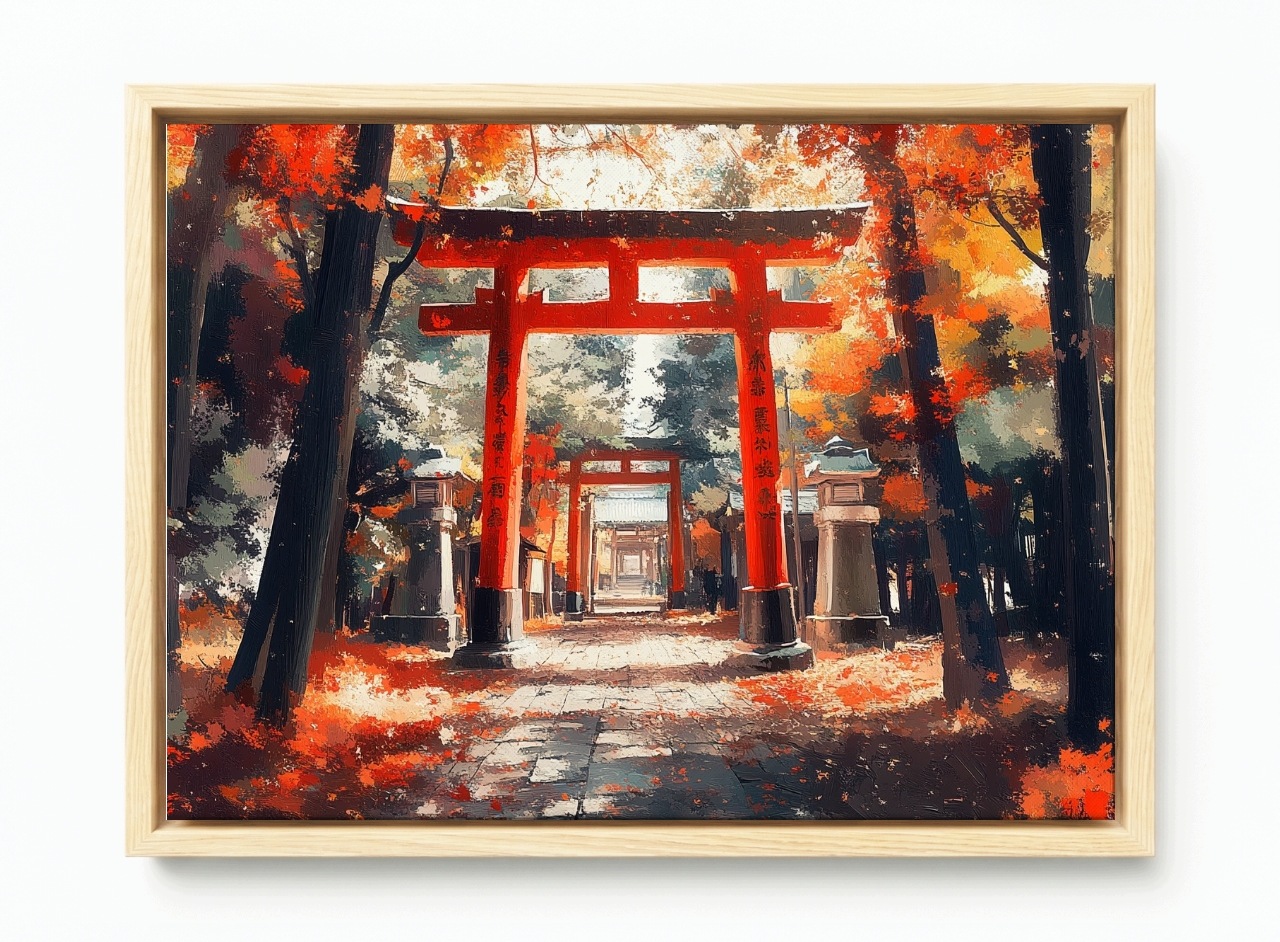 Obraz Rama American Box Japonsko Chrám Kyoto Torii Fushimi Inari 120x80