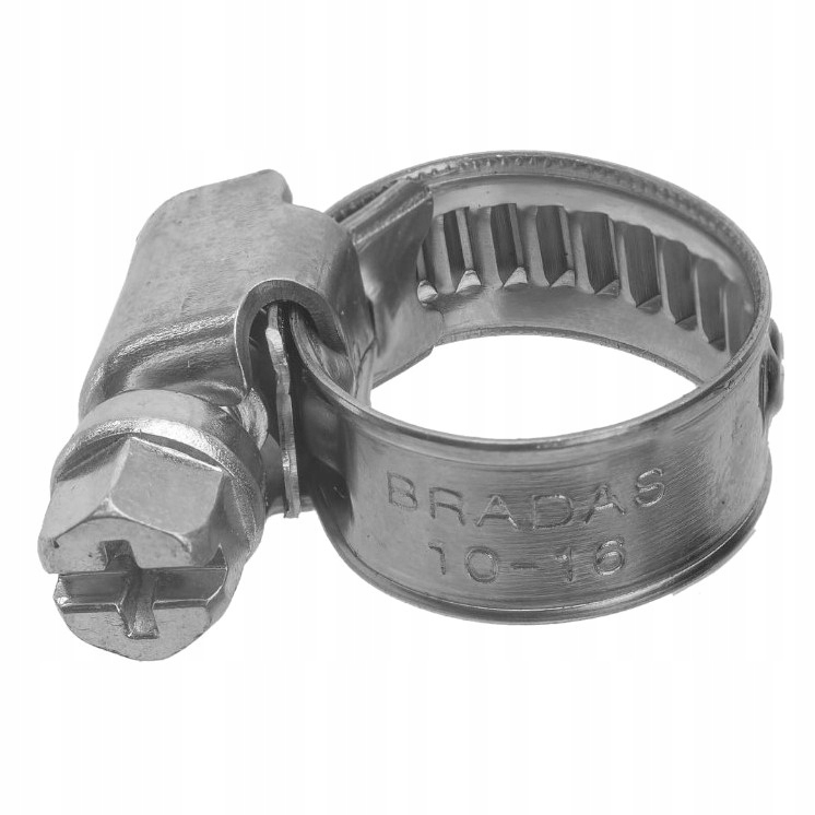 Opaska ślimakowa nierdzewna Bradas 10-16mm 1szt.