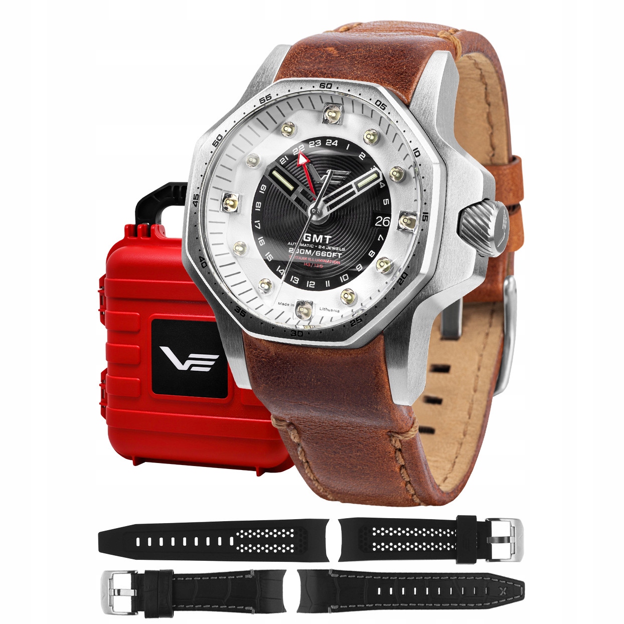 Pánské Hodinky Vostok Europe NH34-640A702BB, hnědý řemínek