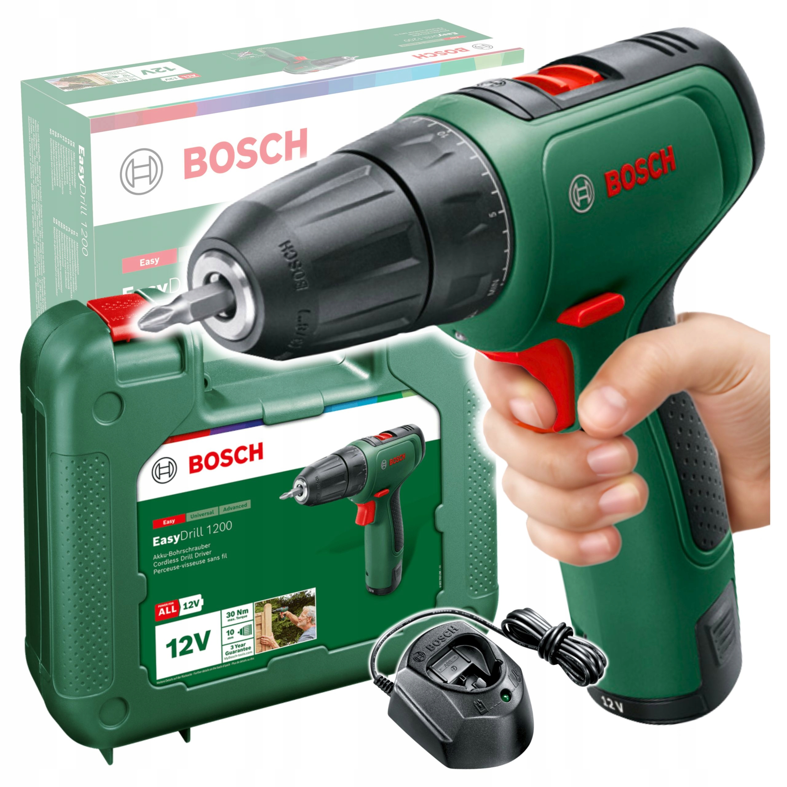 Bosch Diy EasyDrill 1200 Wiertarko-wkrętarka 12V 1,5Ah 06039D3006
