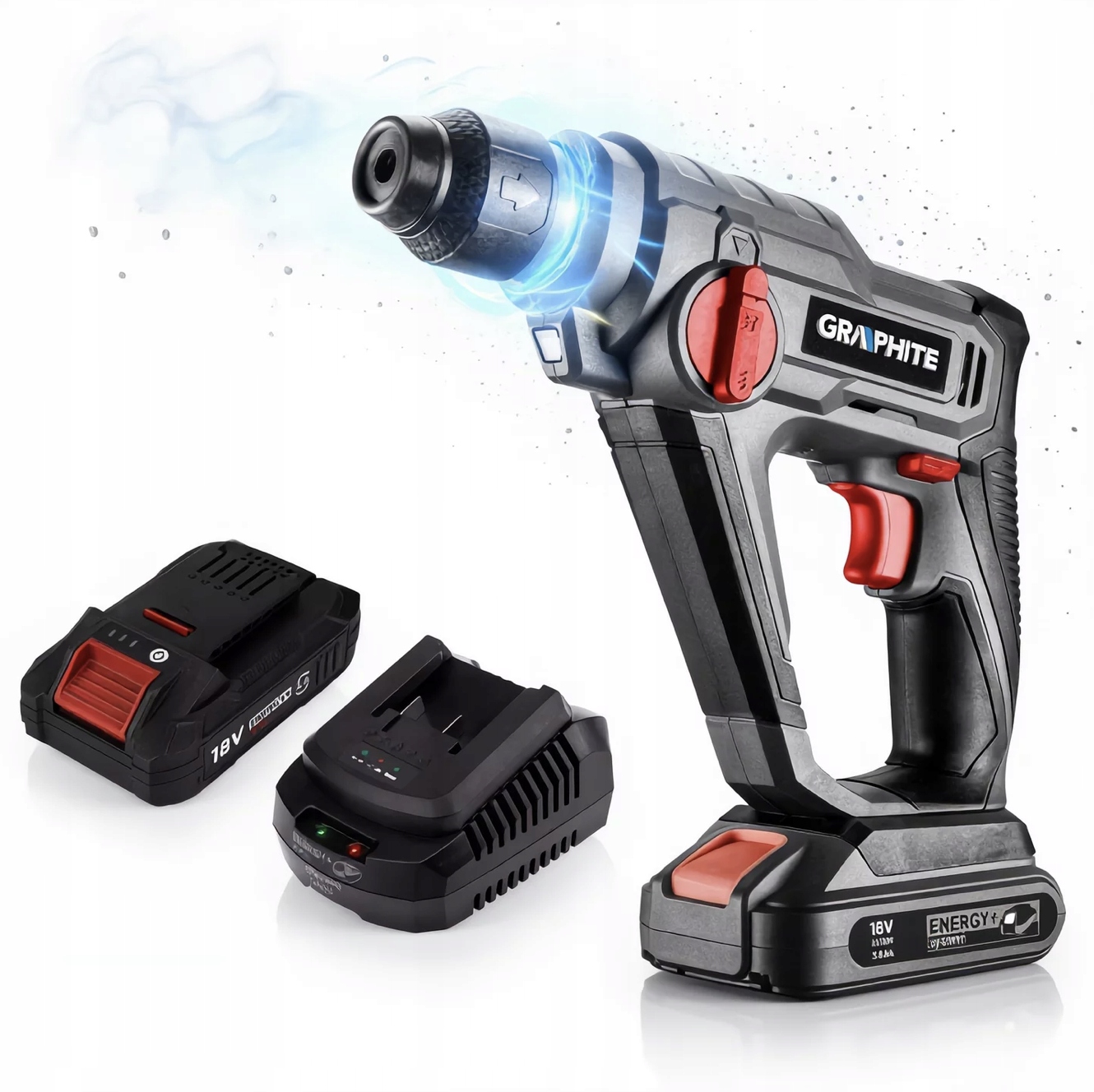 Graphite Vrtačka Sds+ Energy+ 18V 8J 58G009 Akumulátor 4AH Napájecí Zdroj