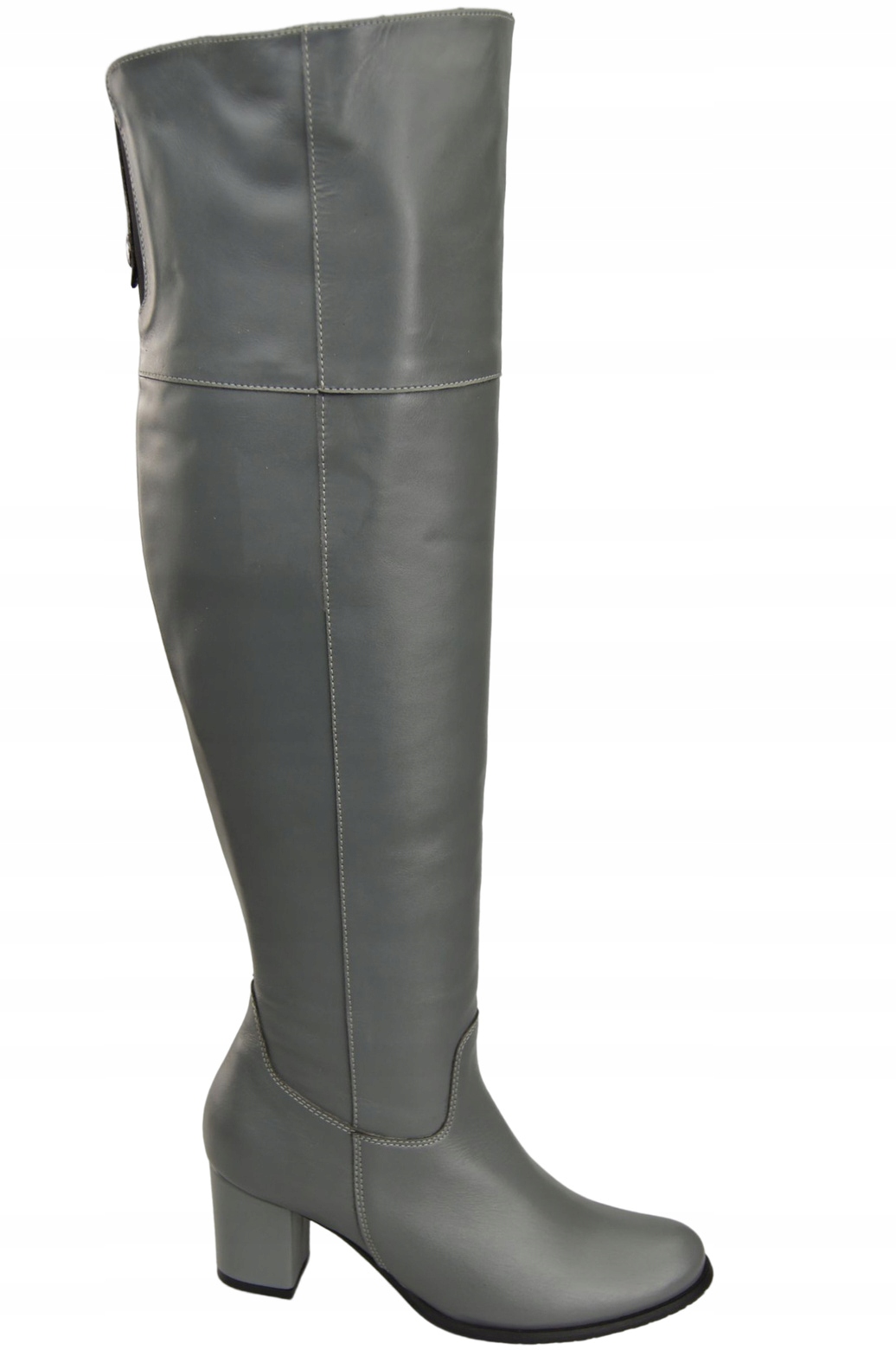 Buty Kozaki za Kolano skóra Popielate 190 ElitaBut