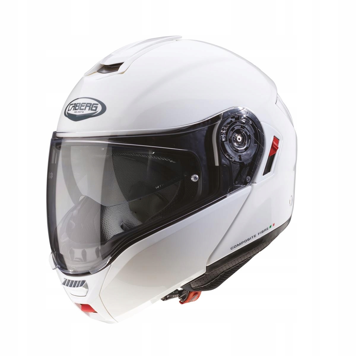 Caberg Čelenková Prilba Flip-up Model Levo X Solid Farba Biela Lesk Veľkosť