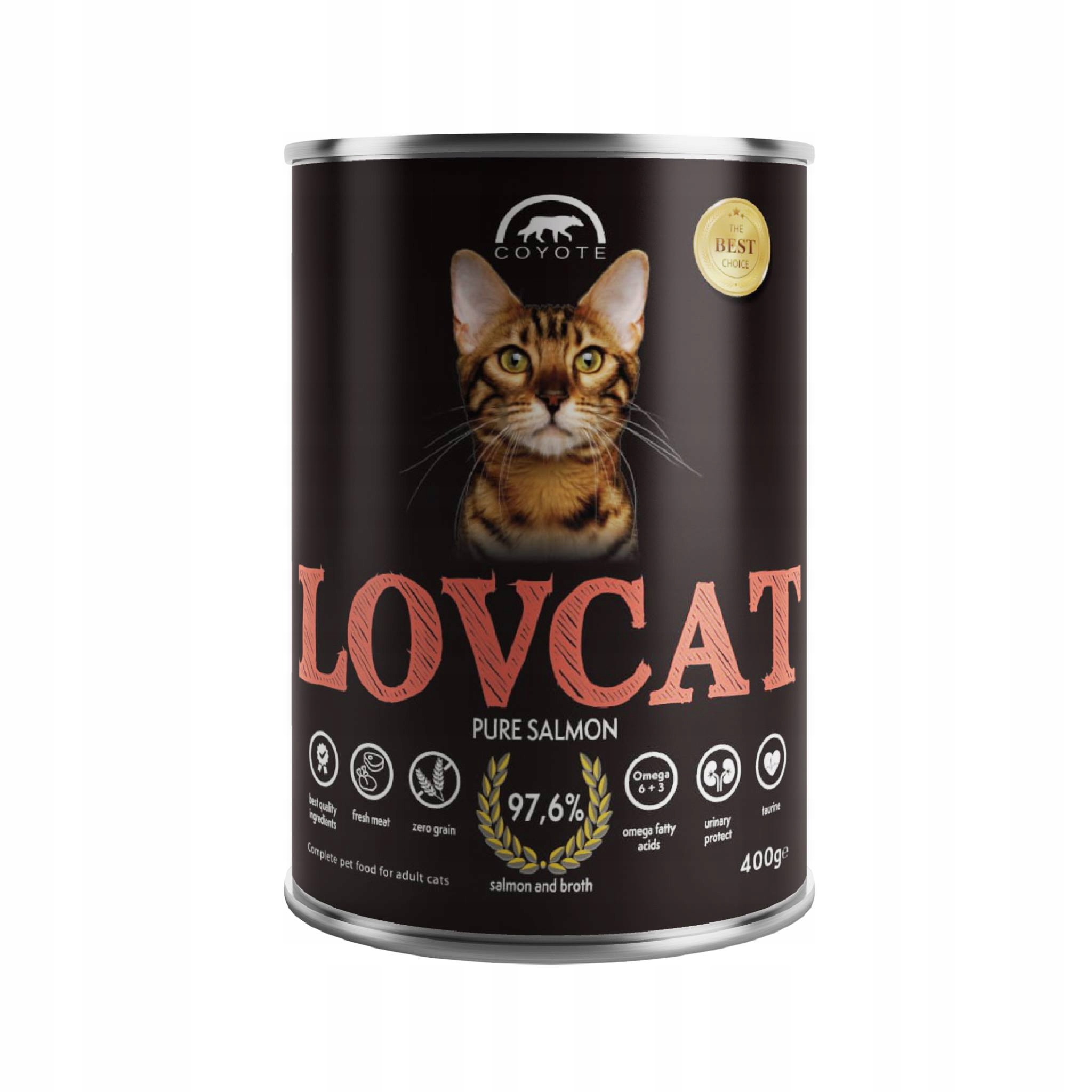 Levně 4x Lovcat Pure Salmon krmivo pro kočky bohaté na lososa 375 g
