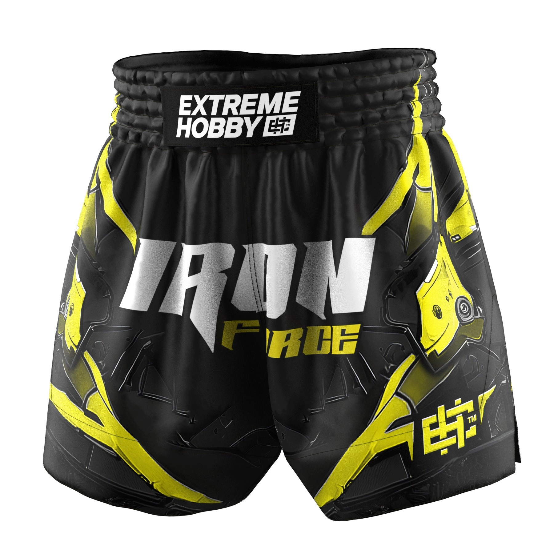 Kraťasy do Muay Thai Extreme Hobby Iron Force L Žluté