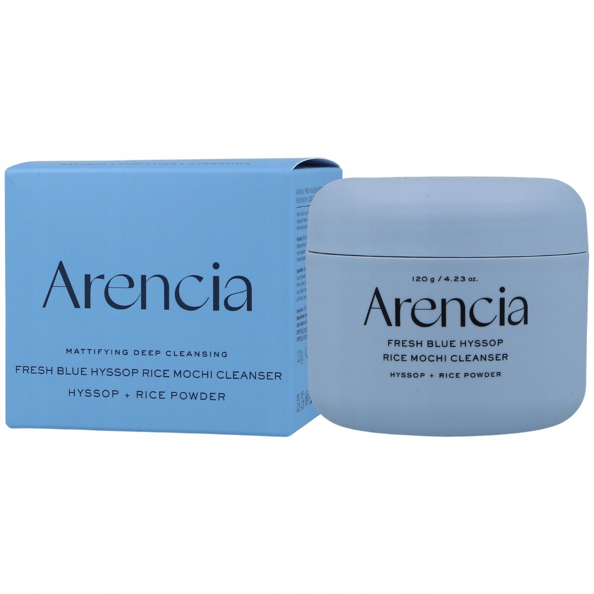 Arencia Fresh Blue Hyssop Rice Mochi Cleanser, 120 g čisticí pasta na obličej