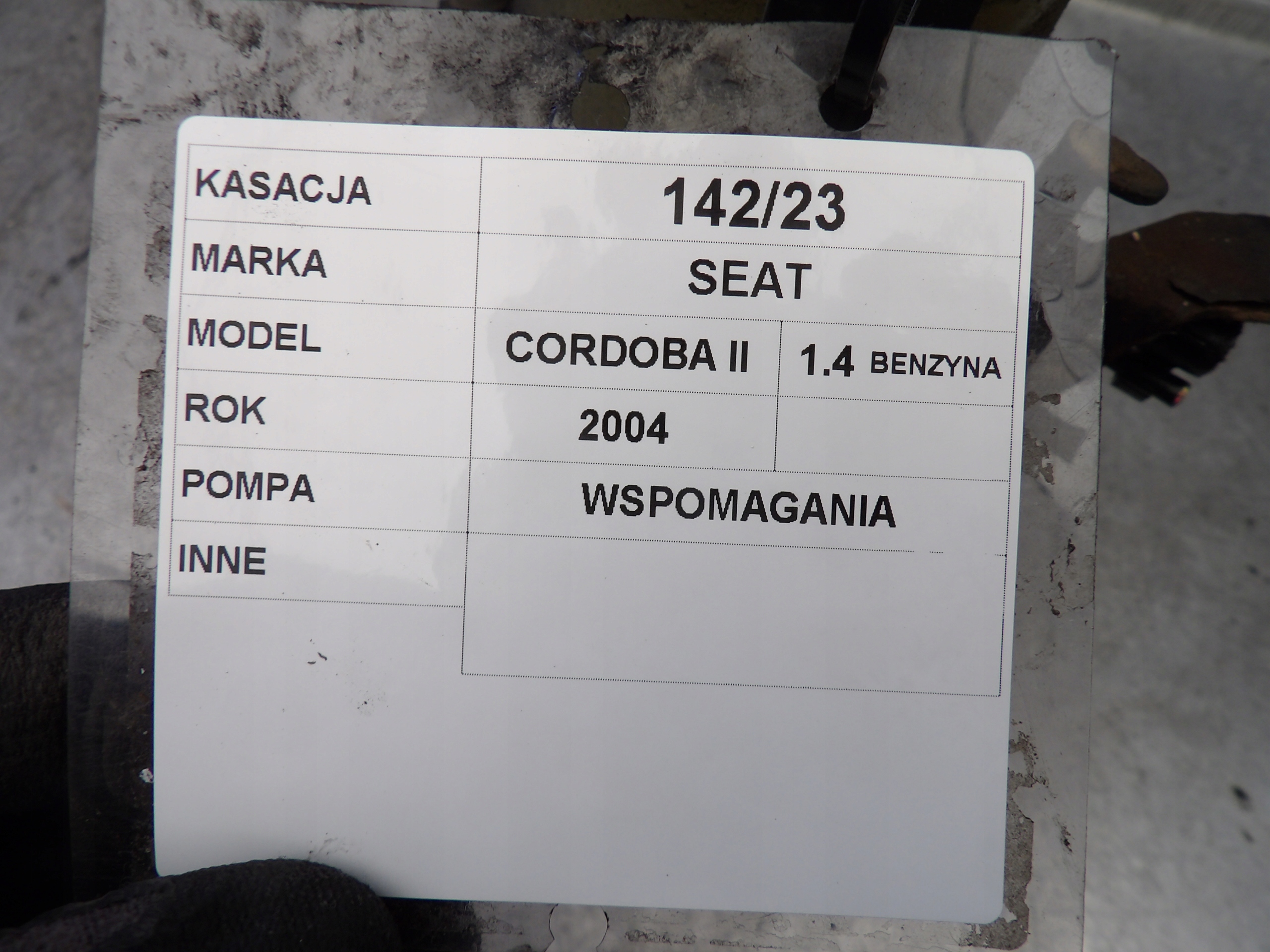 POMPA SERVOSTERZO SEAT CORDOBA II 1,4B 6Q04233156M