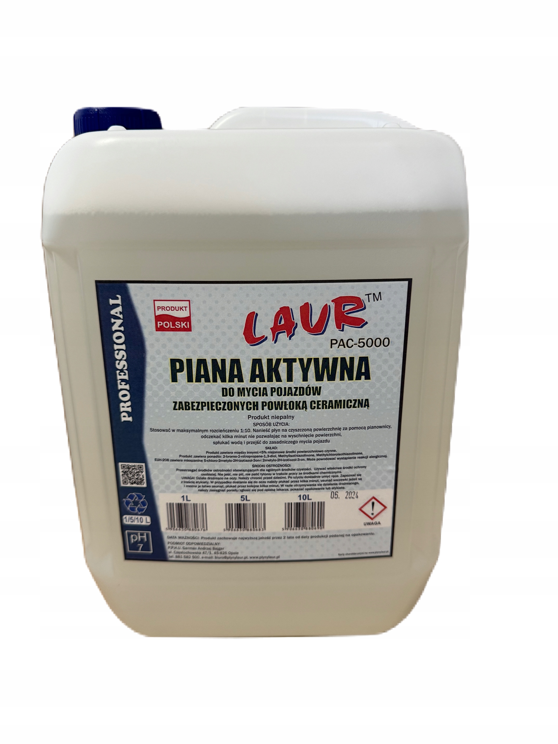 PIANA AKTYWNA DO MYCIA POJAZDÓW ZABEZPIECZONYCH POWŁOKĄ CERAMICZNĄ (OP.5L)