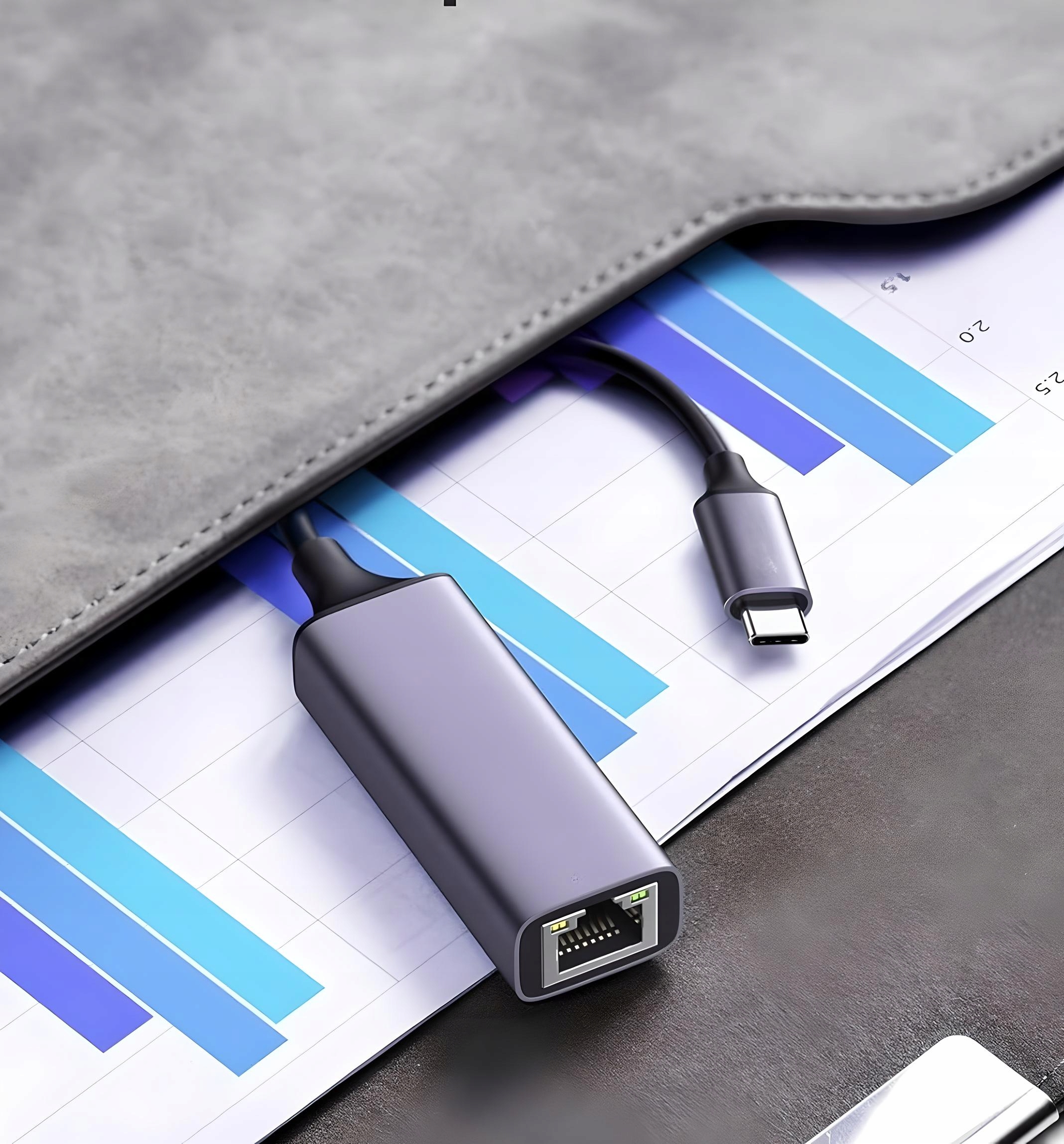 SÍŤOVÝ ADAPTÉR USB-C SÍŤOVÁ KARTA LAN RJ45 1000MBPS Ethernet Gigabit Počet portů 1
