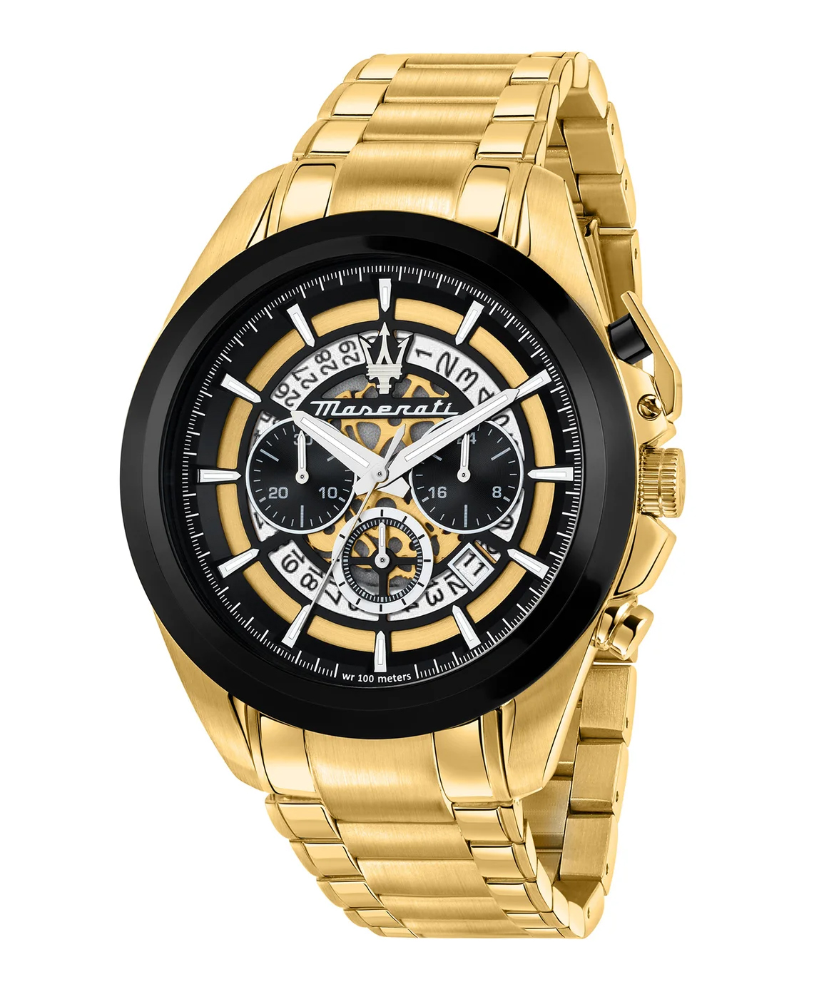 Pánské Hodinky Maserati Traguardo R8873612058 Zlaté Originální Krabička