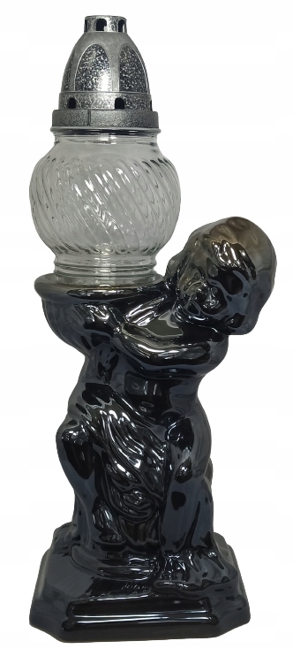 Anděl porcelán ZC-A3 černý