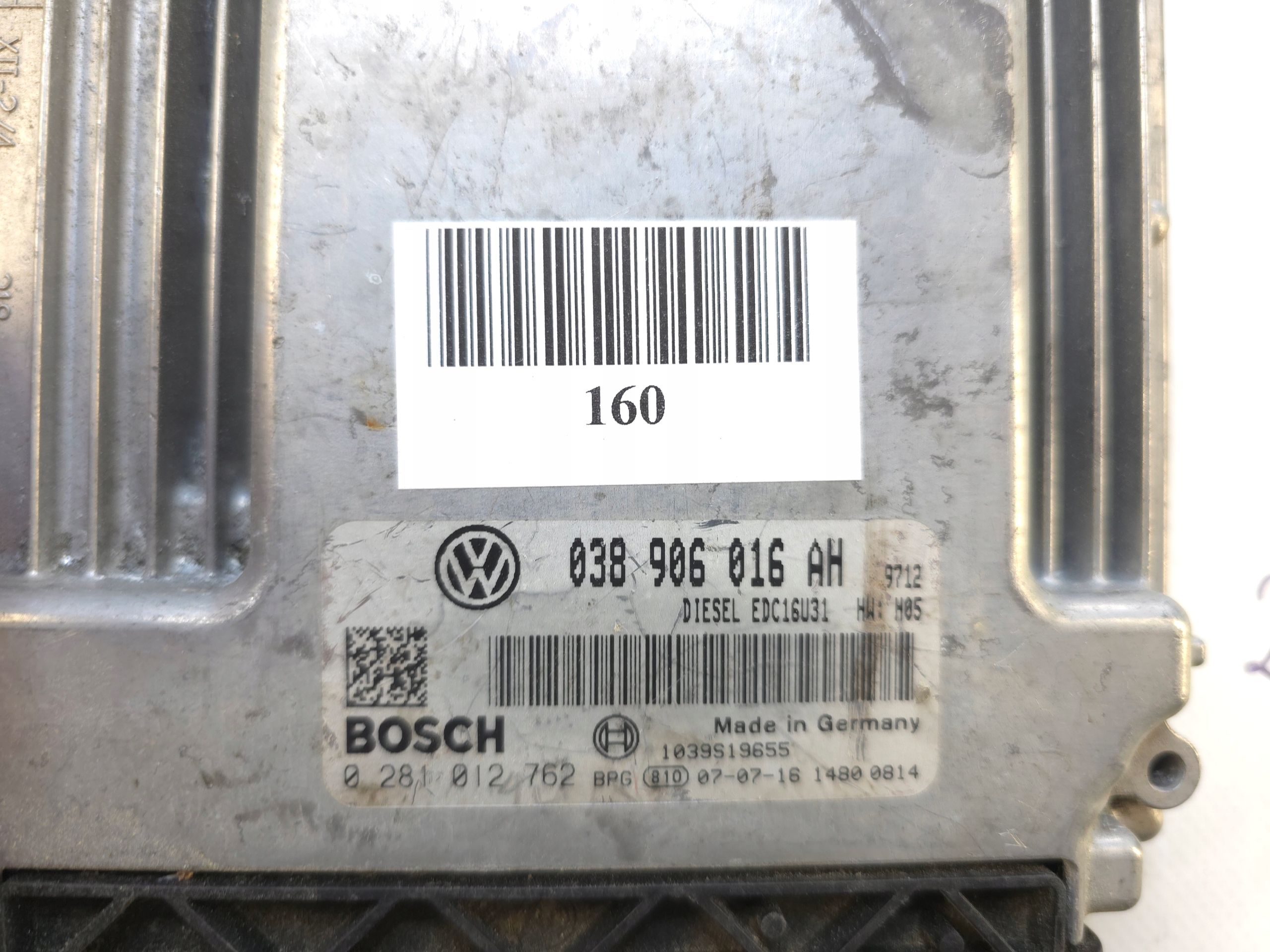 T5 KOMPUTER STEROWNIK SILNIKA ORYG PŃ# Numer katalogowy części 038906016AH