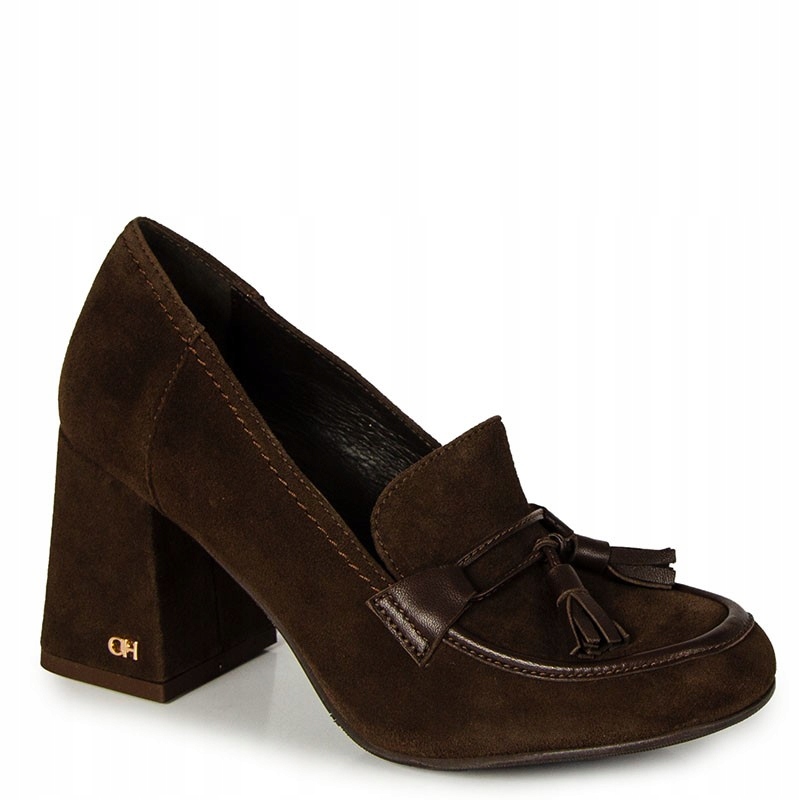 CheBello 4865 Hnědé Kožené Semišové Boty 40