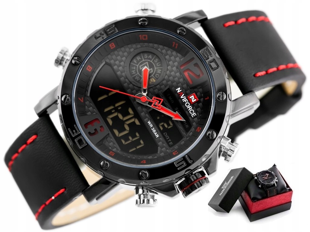 

Zegarek Męski Naviforce stoper data +box +grawer