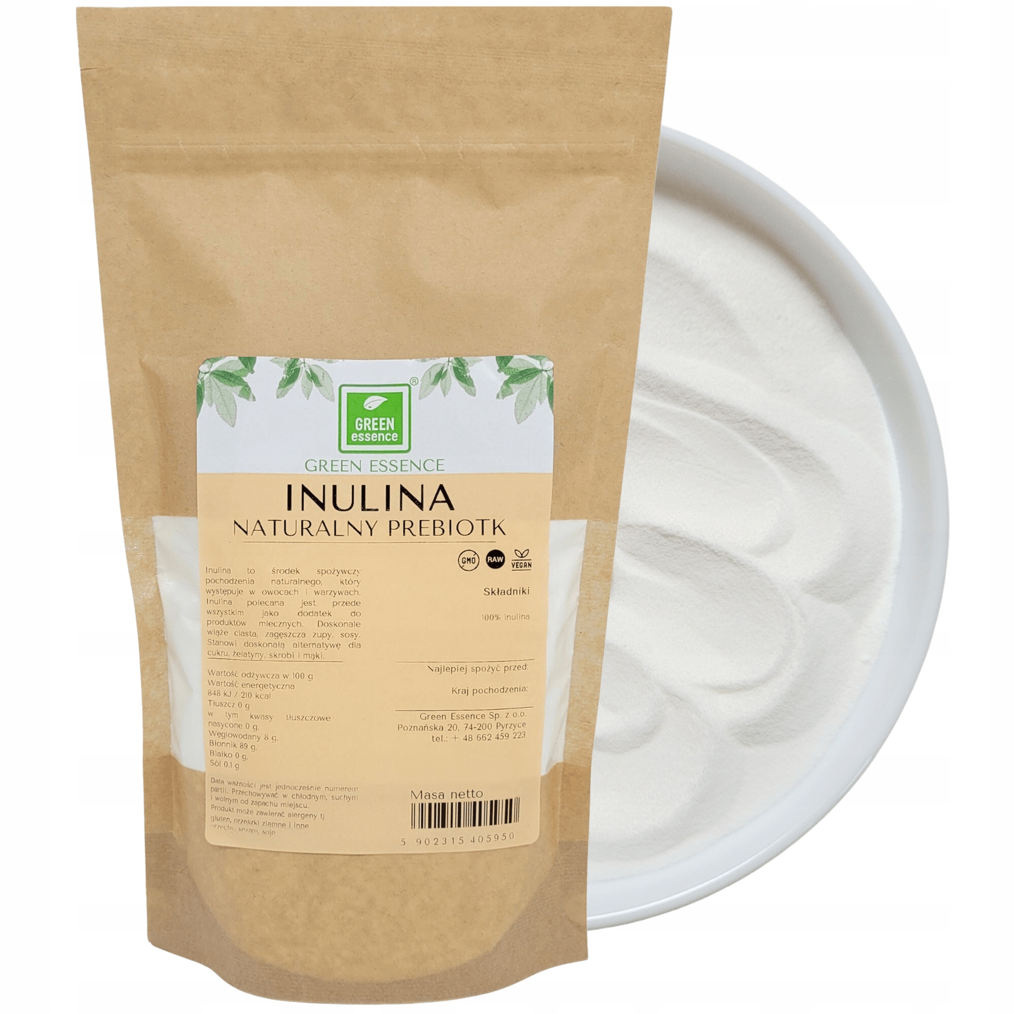 Inulina SPOŻYWCZA Proszek 500g Naturalny SŁODZIK