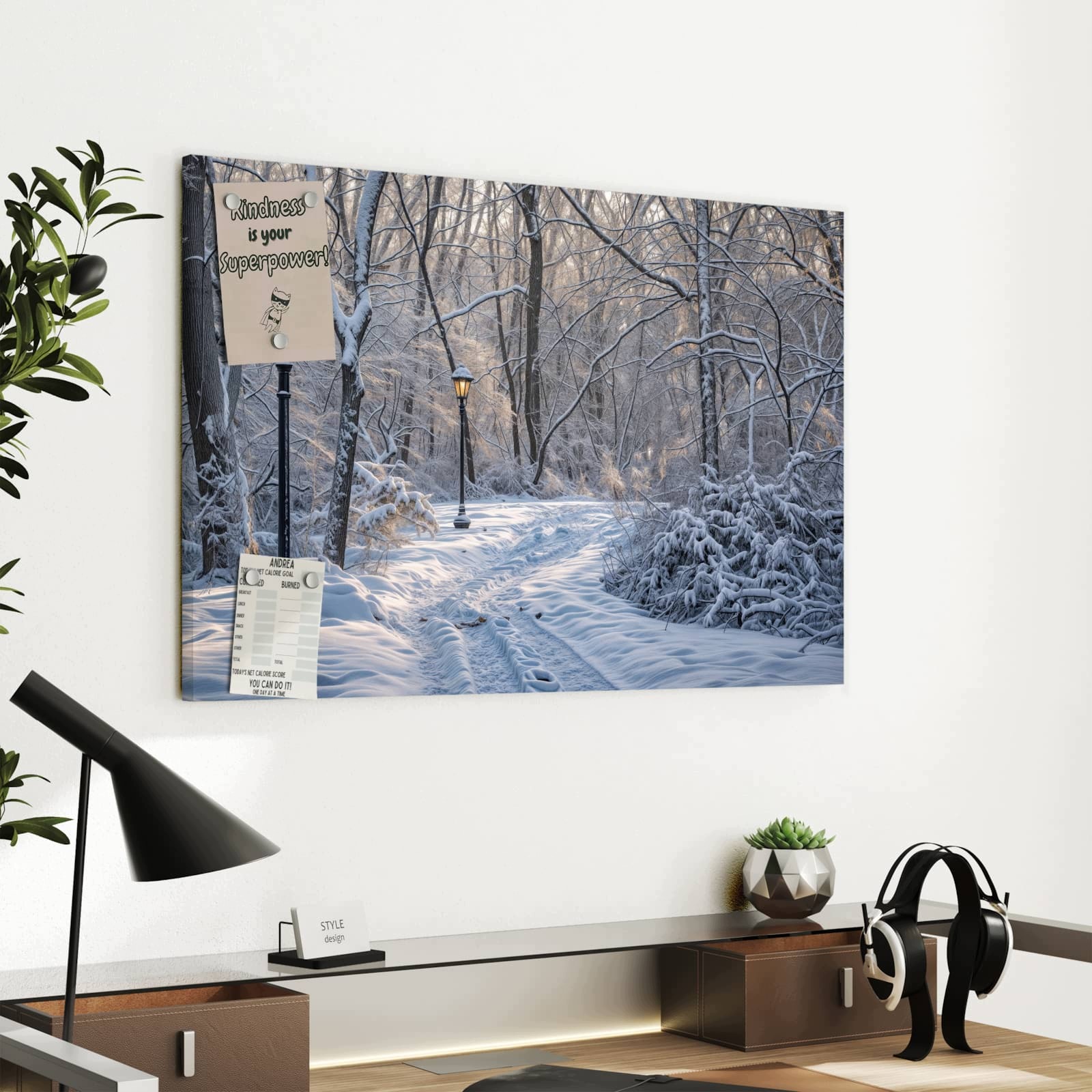 Magnetická tabule Ošniežony Lesní stezka 60 × 40 cm
