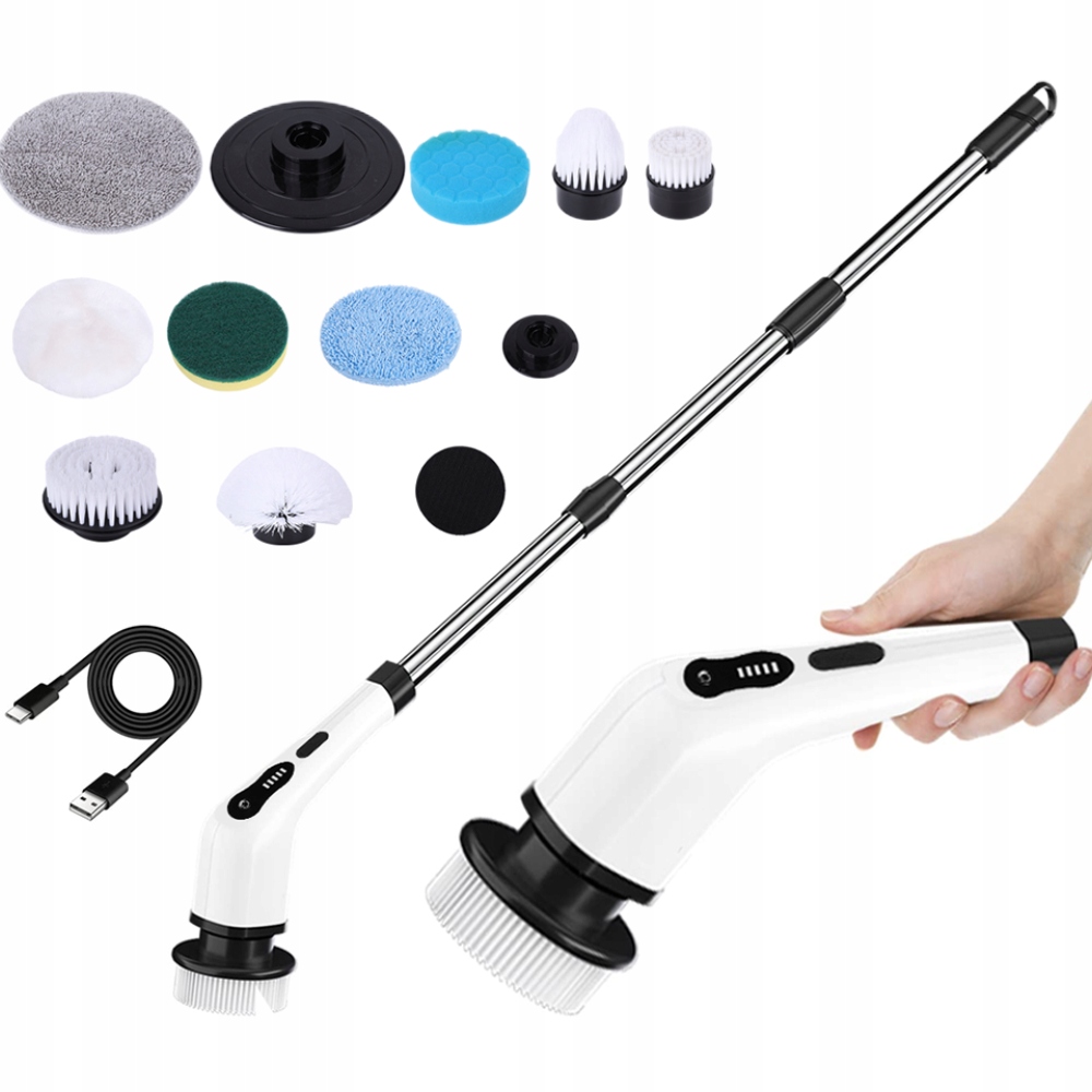 Elektrický čisticí kartáč s 9-hlavovým Led displejem