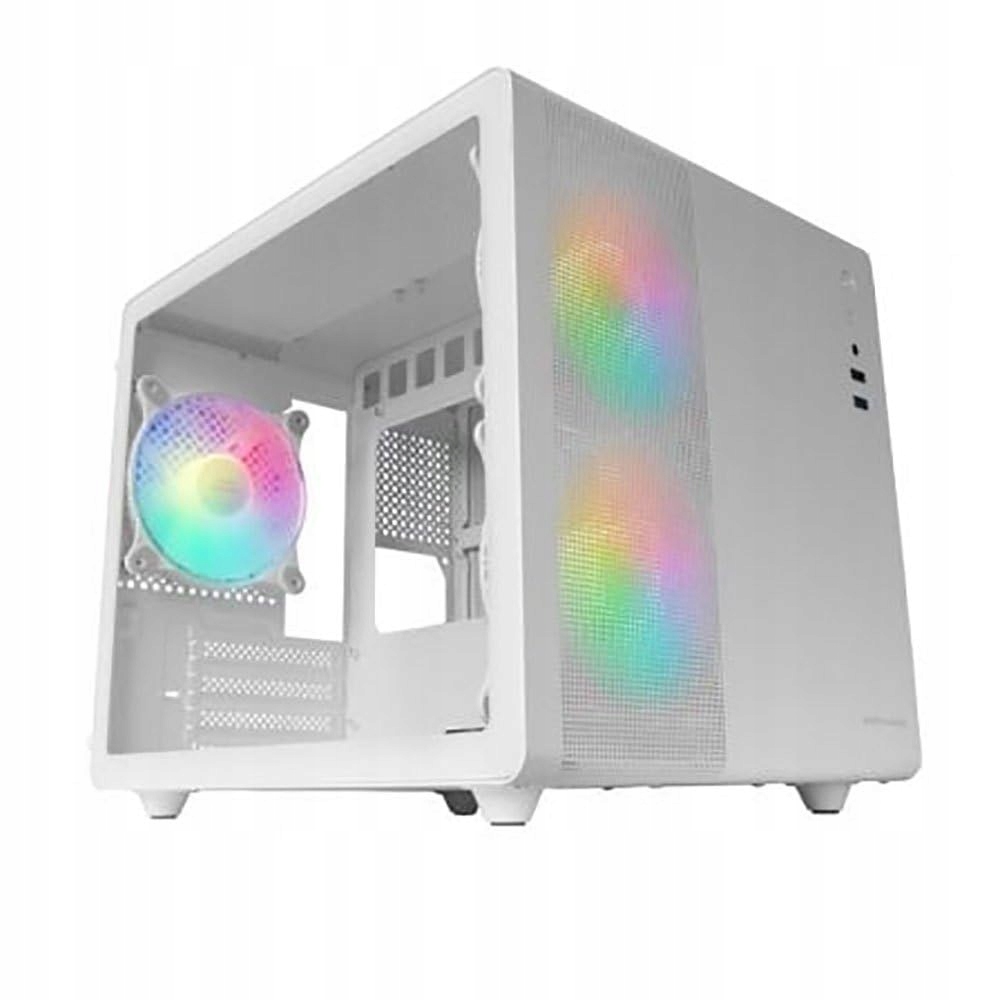 Mars Gaming MC-400 bílý Micro Atx herní kryt, 3X 120mm ventilátor