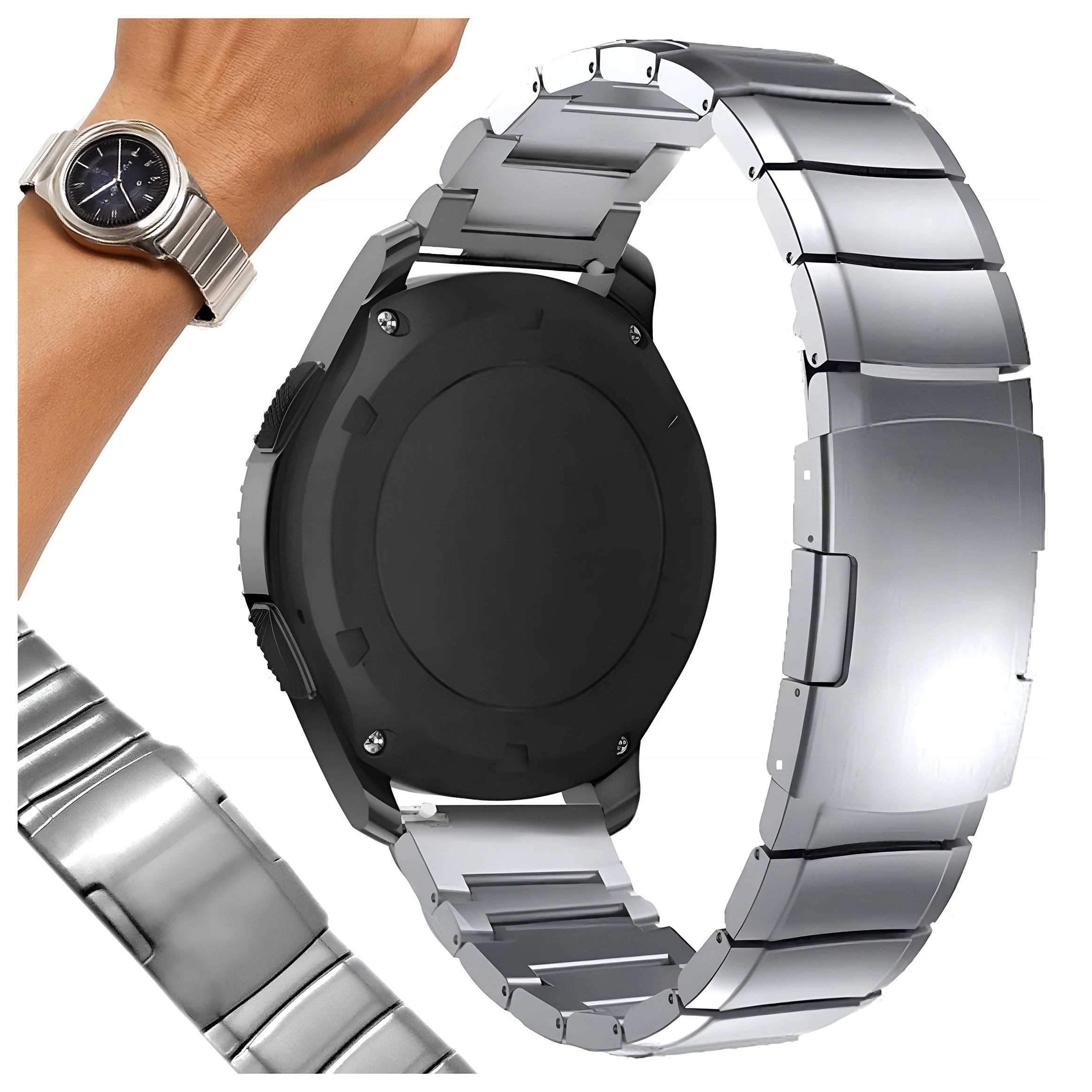 Uniwersalny Pasek Stalowa Bransoleta Nierdzewna Do Zegarka Smartwatcha 20MM
