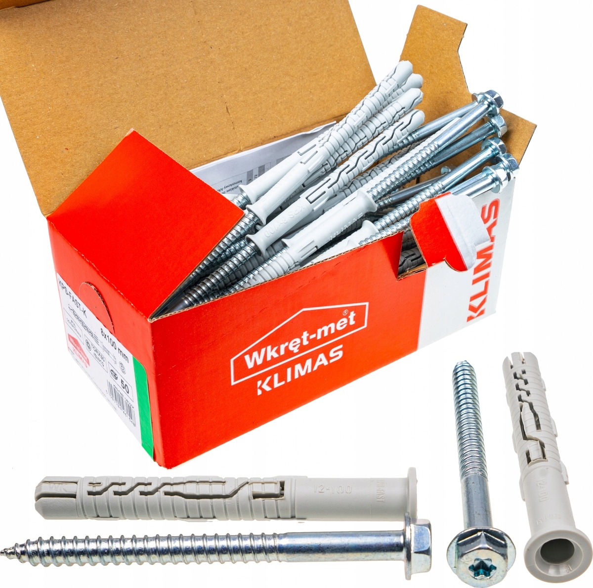 

Kołek ramowy rozporowy 12x100 Klucz+tx torx 25szt