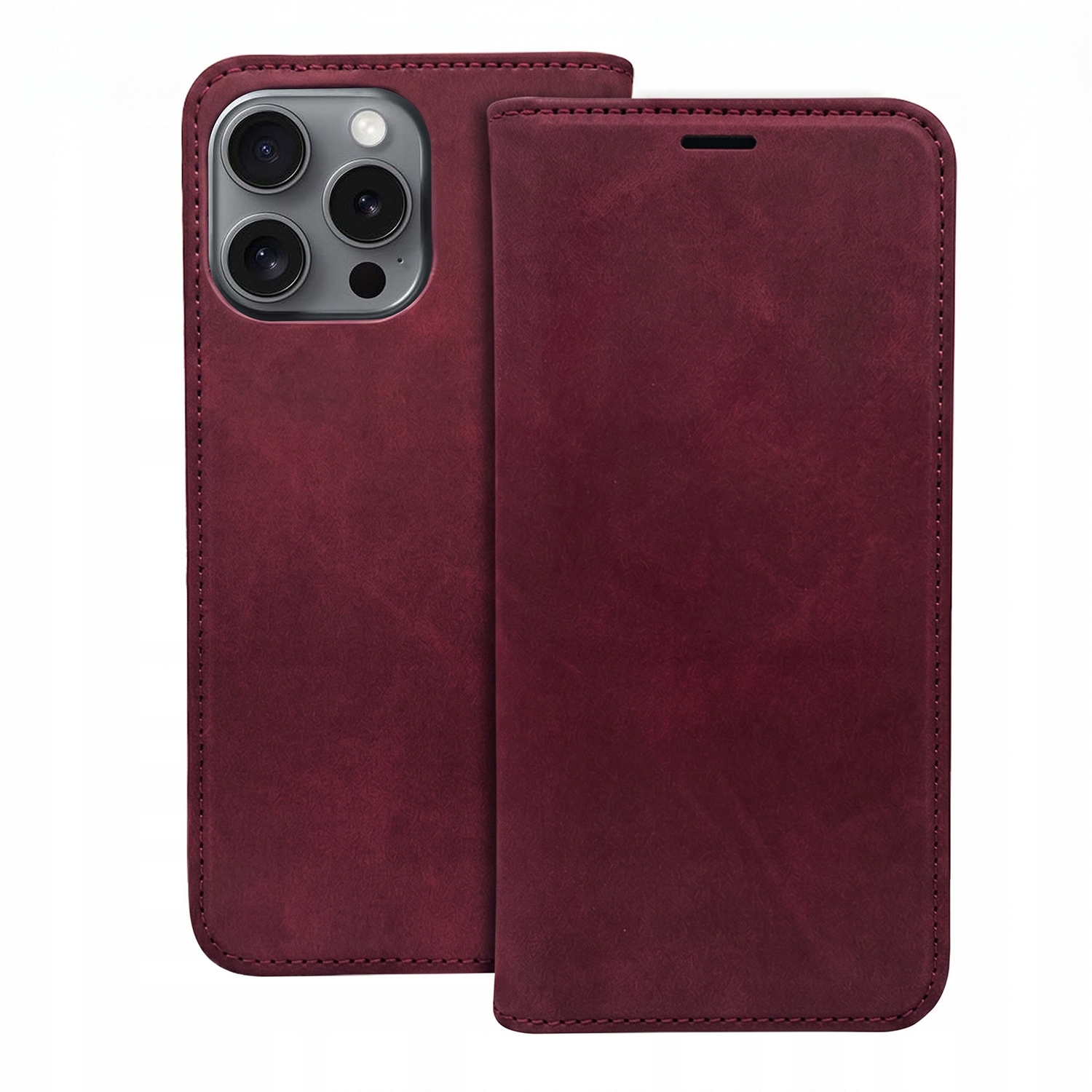 Etui Smart Suede do Honor 600 lite bordowe Tfo