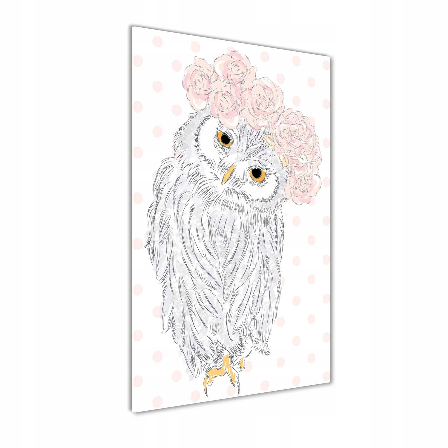 

Foto obraz szkło hartowane Sowa w wianku 50x100 cm