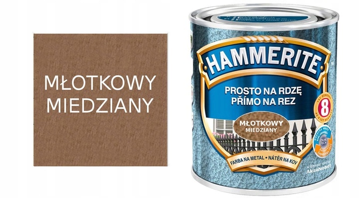 

Hammerite Farba Na Rdzę Miedziany Młotkowy 0,25L