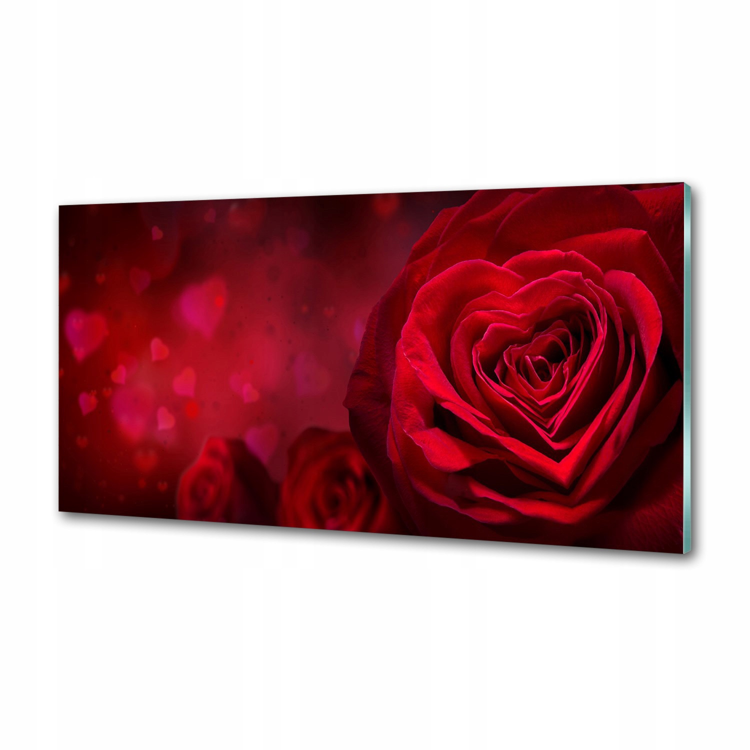 Panel lacobel Červená ruža srdce 120 x 60 cm Lepidlo