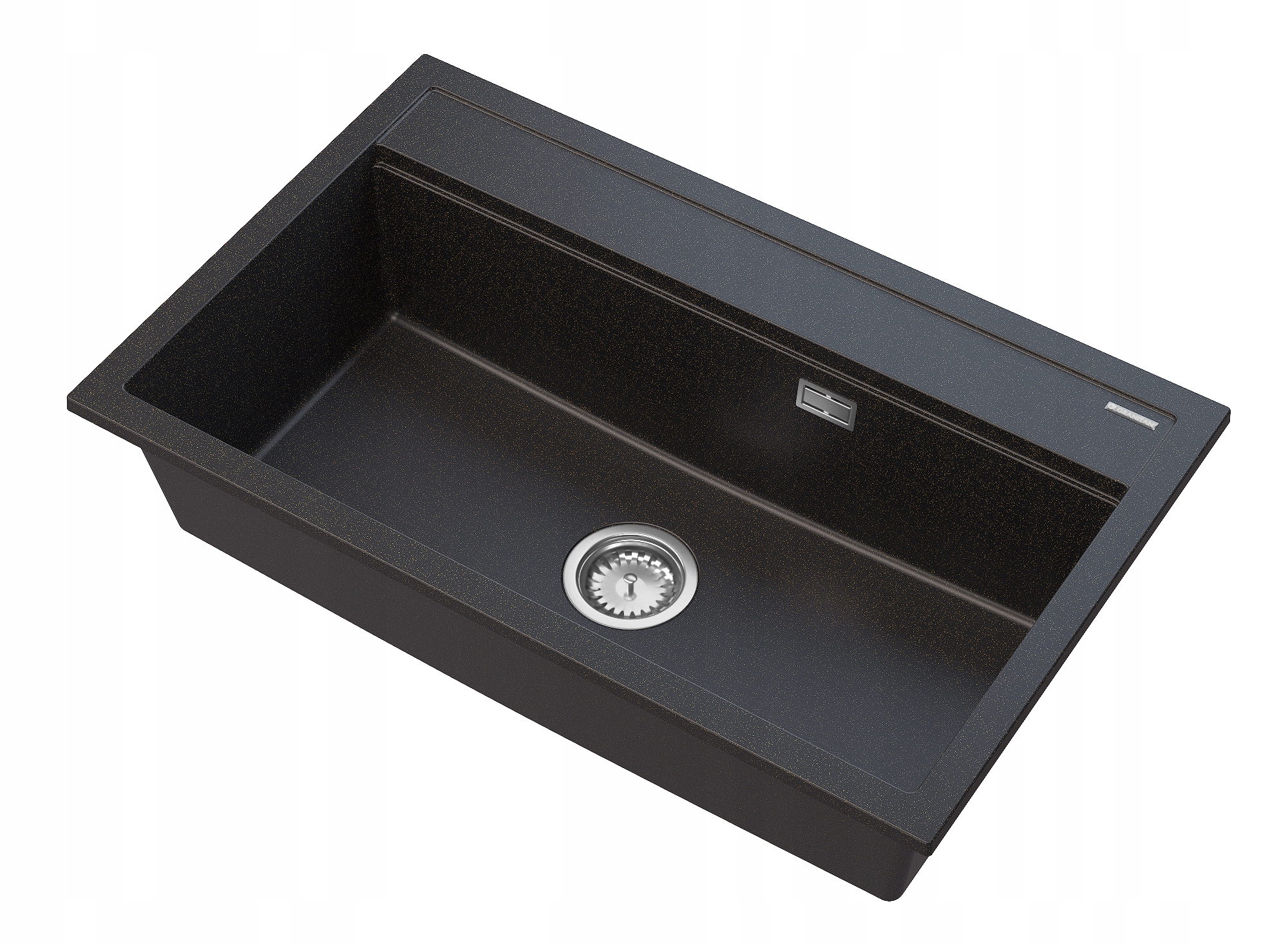 Veľký Granitový Kuchynský Drez Čierny So Zlatými Čiastočkami Asti