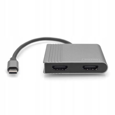 Adapter Usb-c na Hdmi 4K 19-pin Digitus szary 2x Hdmi