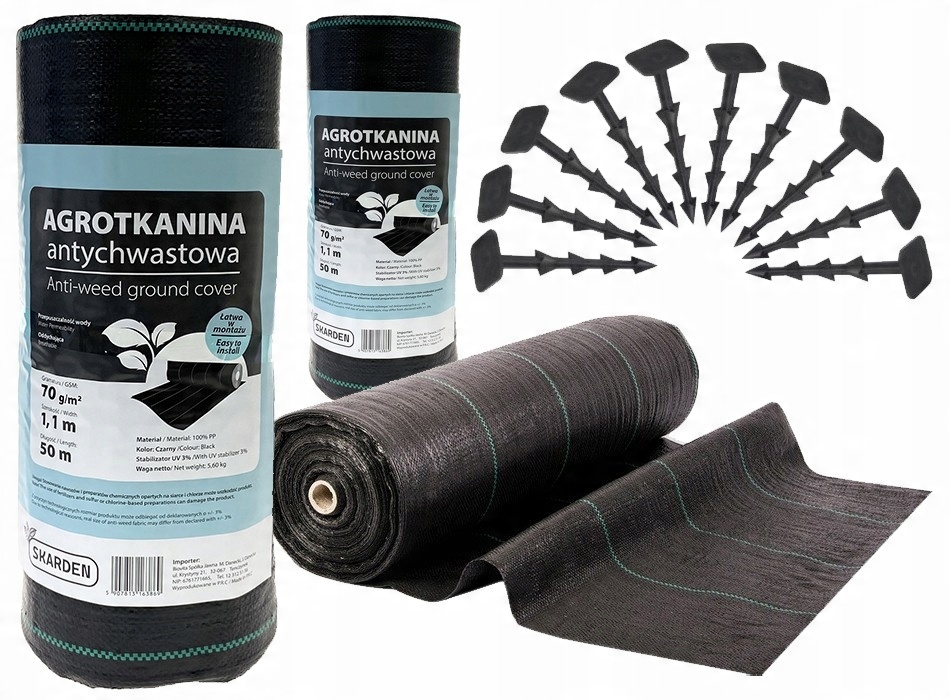 

Gruba Agrowłóknina 70g Agrotkanina 1,1x100m +kołki