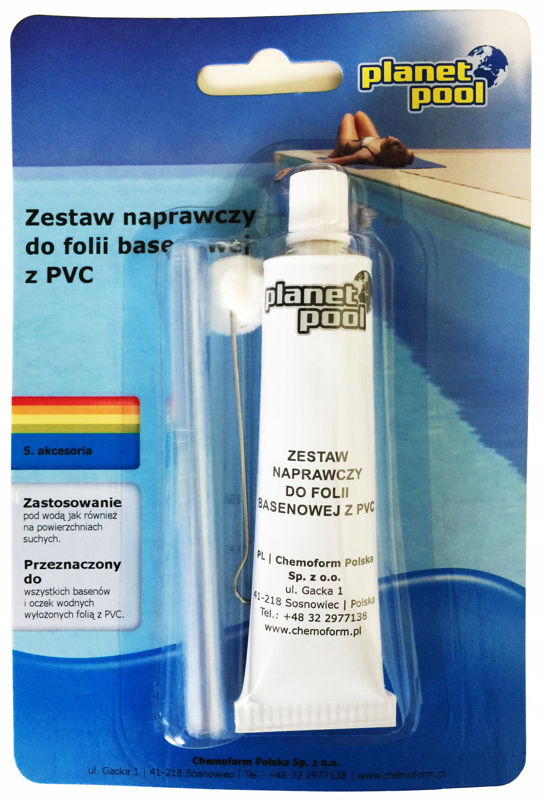 

Zestaw naprawczy do basenu Chemoform 2 łatki klej