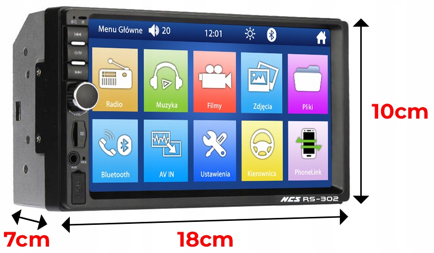 RADIO SAMOCHODOWE 7" do FORD GALAXY 2000 - 2005 BT Rodzaje odtwarzanych nośników karta microSD USB