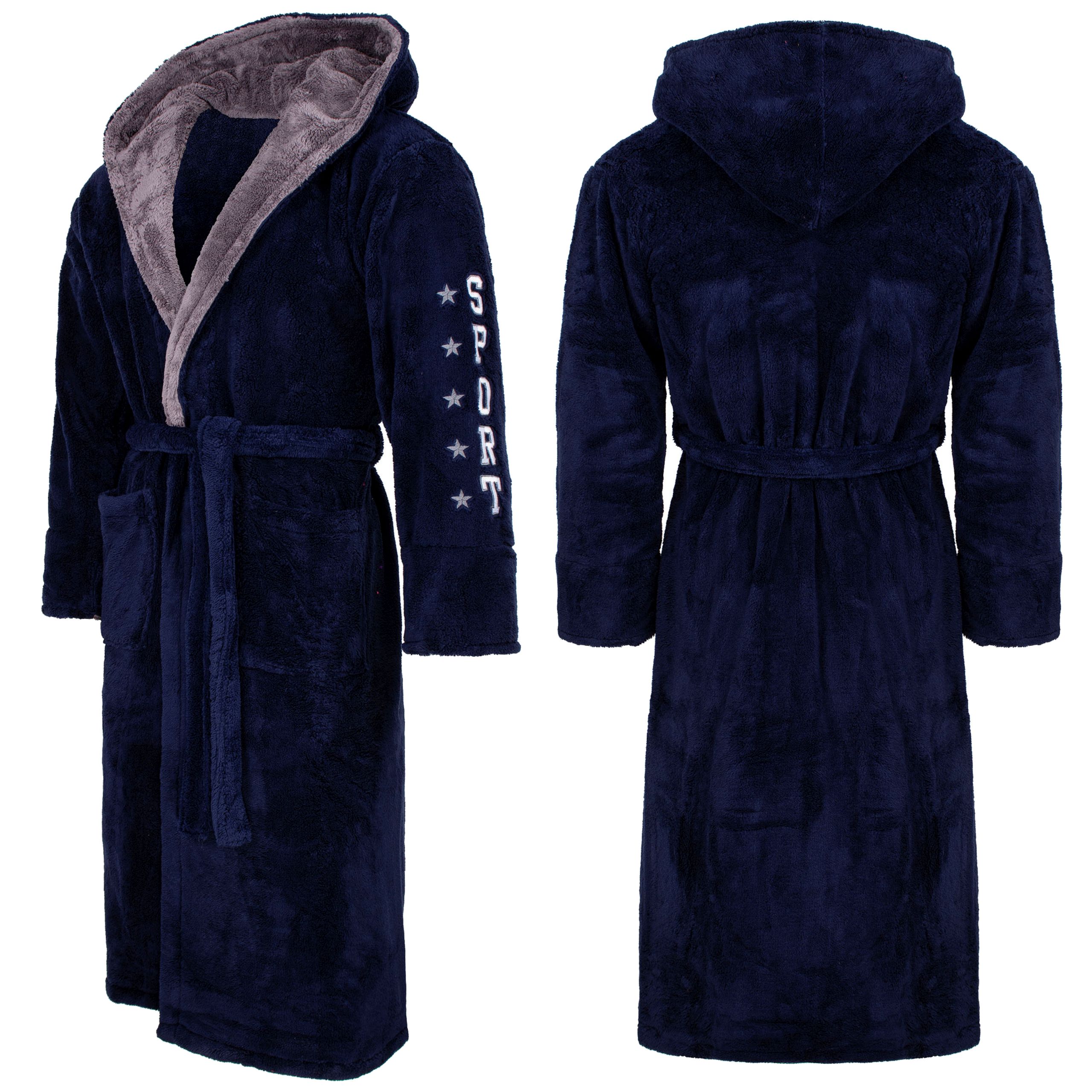 SZLAFROK Z KAPTUREM CIEPŁY GRUBY męski M SPORT super jakość