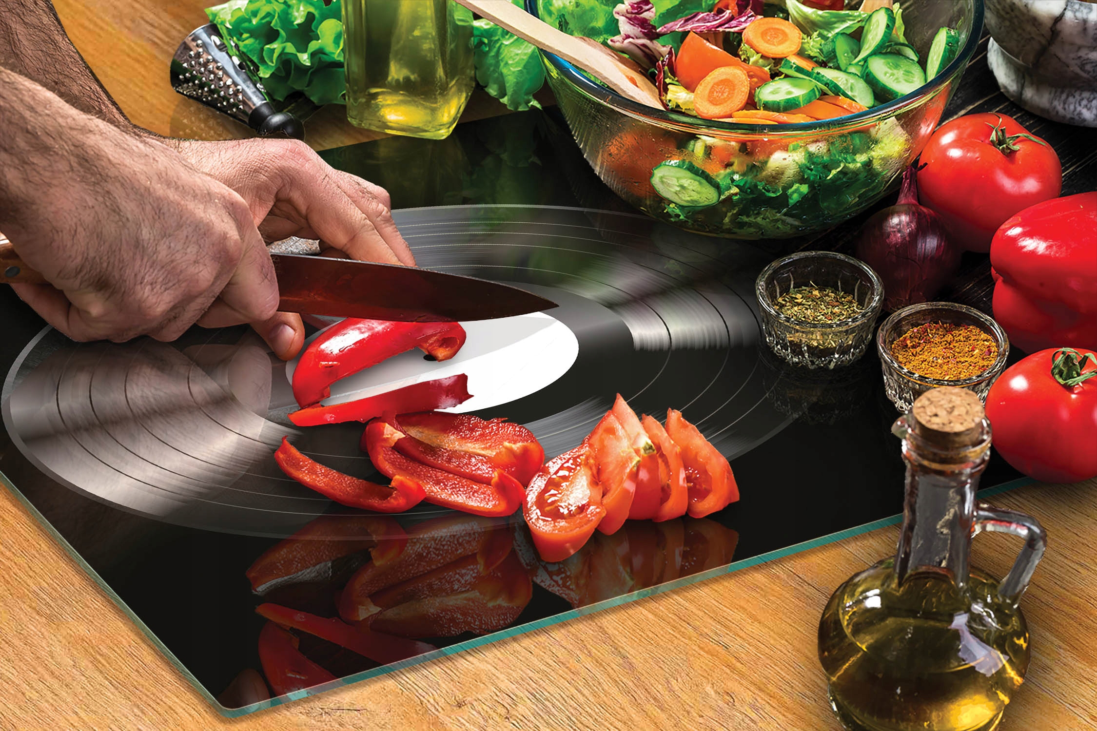 SZKLANA DESKA DO KROJENIA 40x30 WINYL SZYBA HARTOWANA Marka TMK ArtDeko