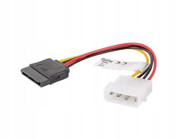 

Kabel Zasilający Molex(m)->sata(f) 15CM Lanberg