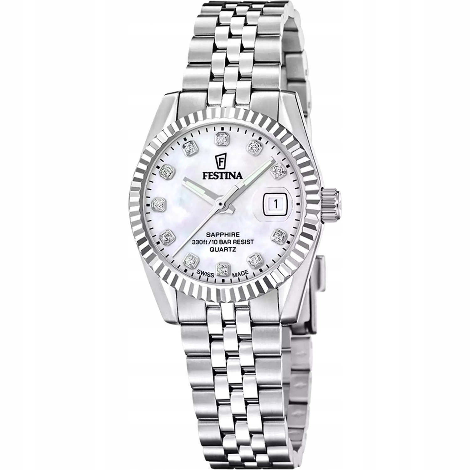 Dámské hodinky Festina F20087-1 Zirkony stříbrné