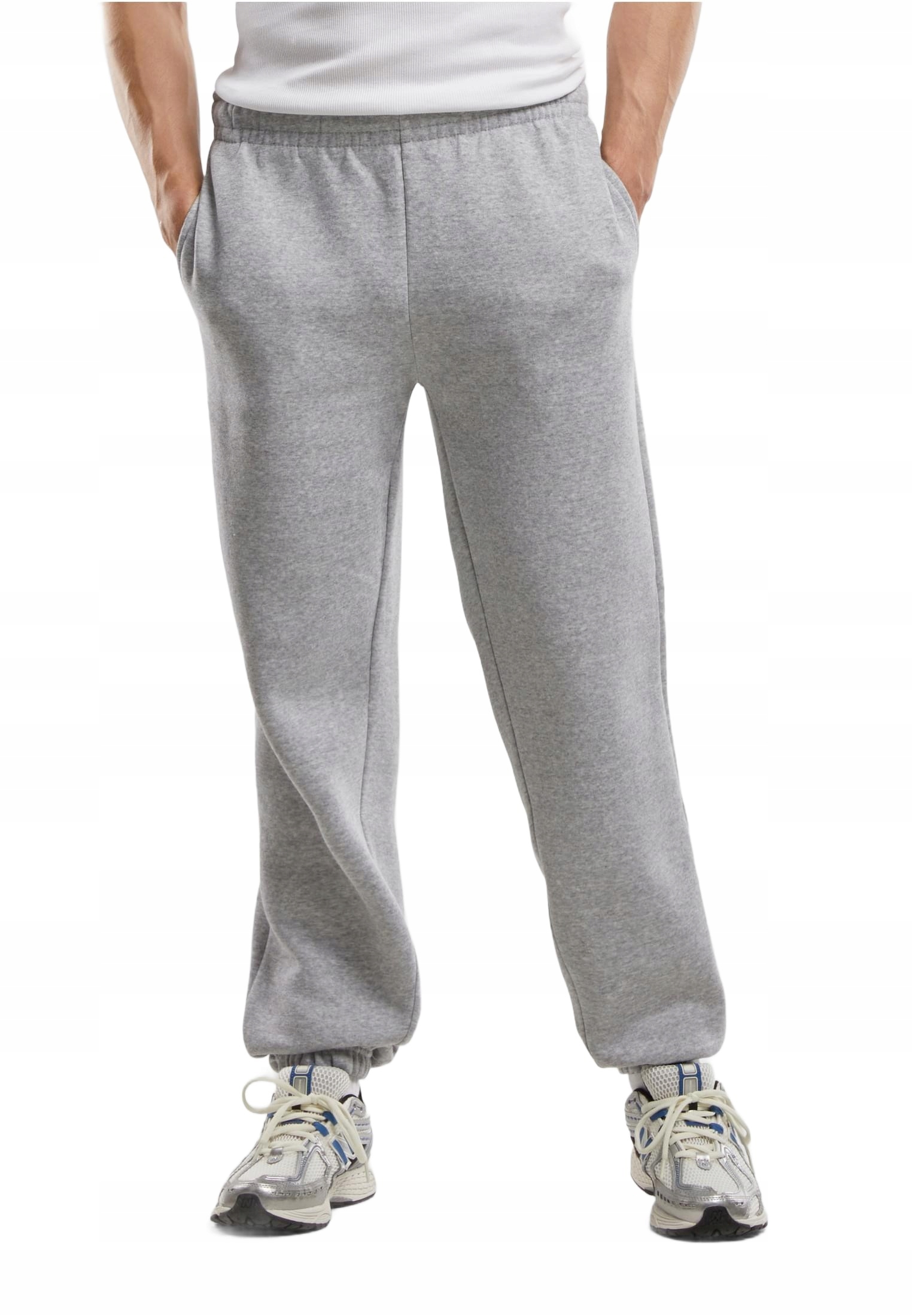 Dresové kalhoty Urban Classics Basic Essential Loose Fit šedé široké L