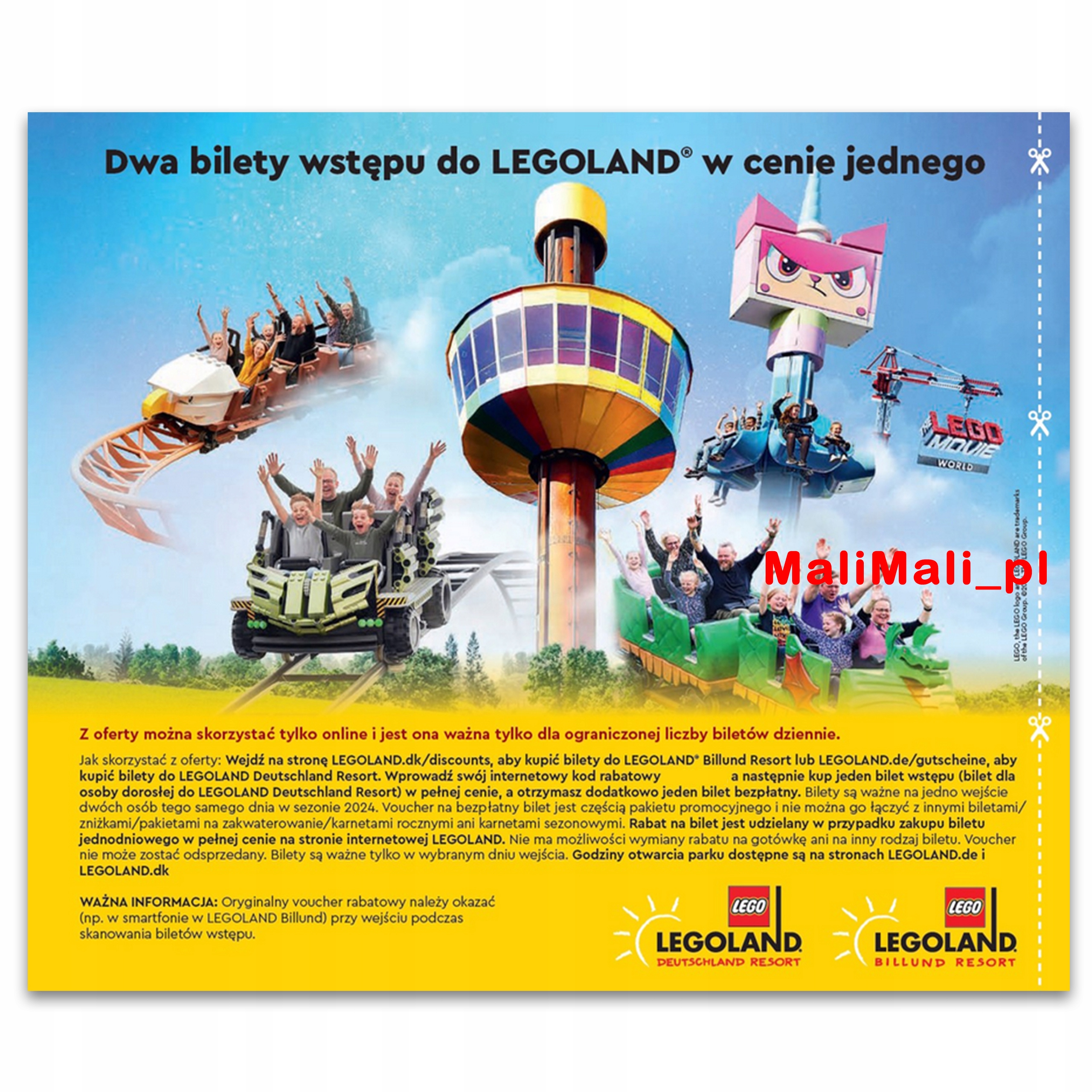 Katalog LEGO 2024 - 2 w cenie 1 - BILET do Legolandu sezon 2024 r. GRATIS Rodzaj instrukcja