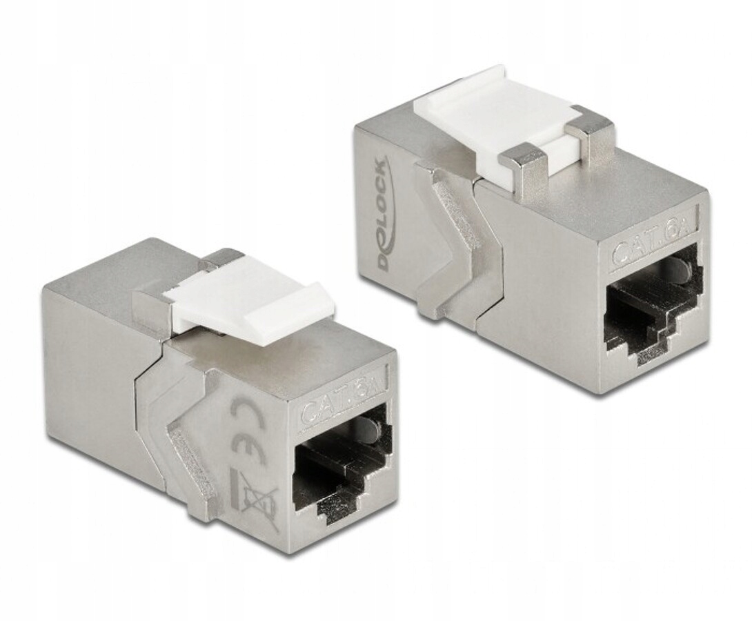 Moduł Keystone z gniazdem RJ45 do gniazda RJ45 Cat.6A Delock 86996