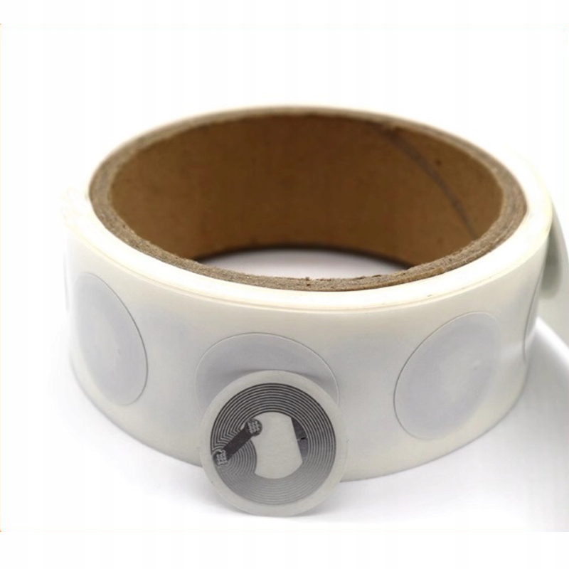 Naklejka tag NFC NTAG215 13,56 MHz biała 50 szt.